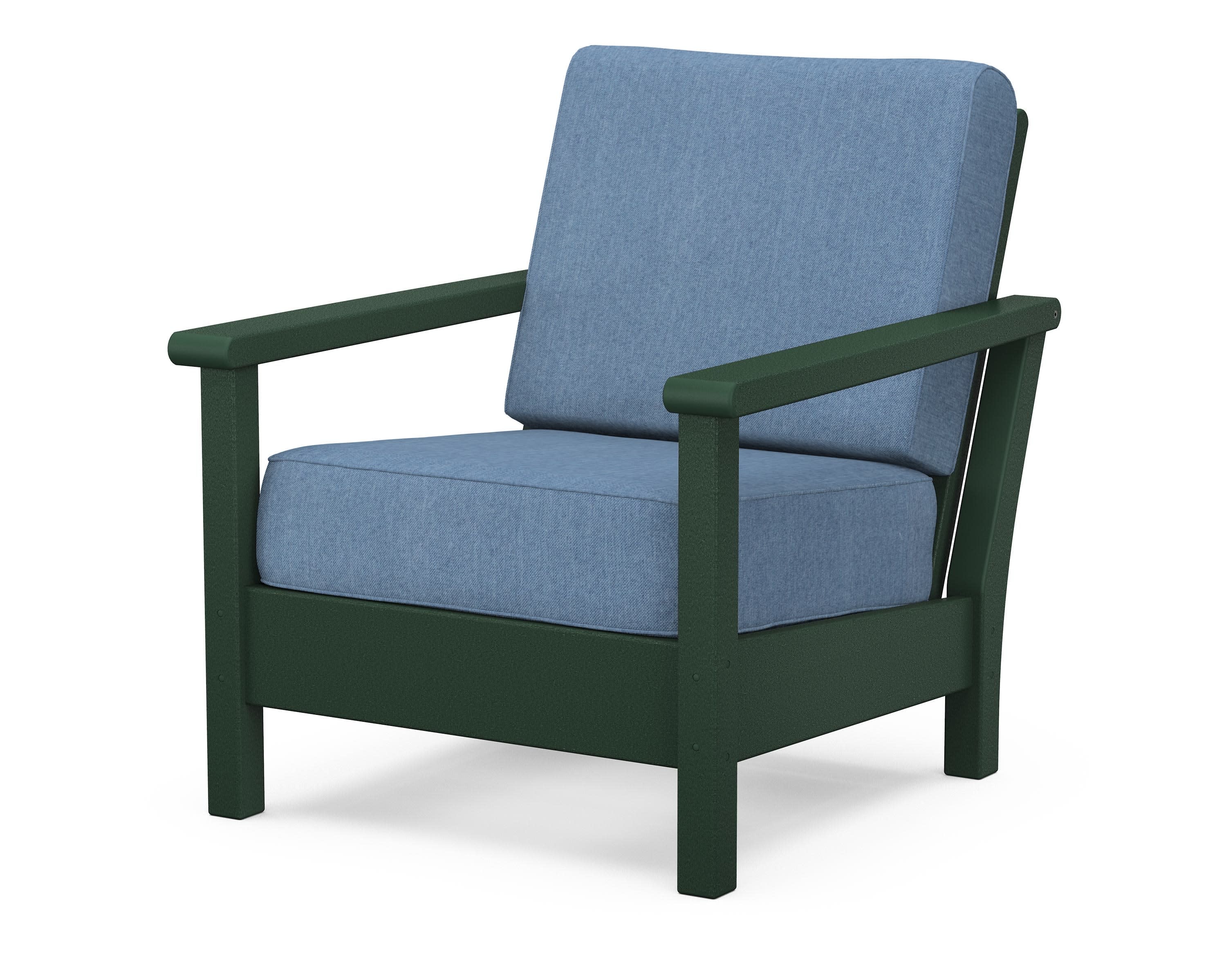 Harbour Deep Seating Chair in Green / Sky Blue