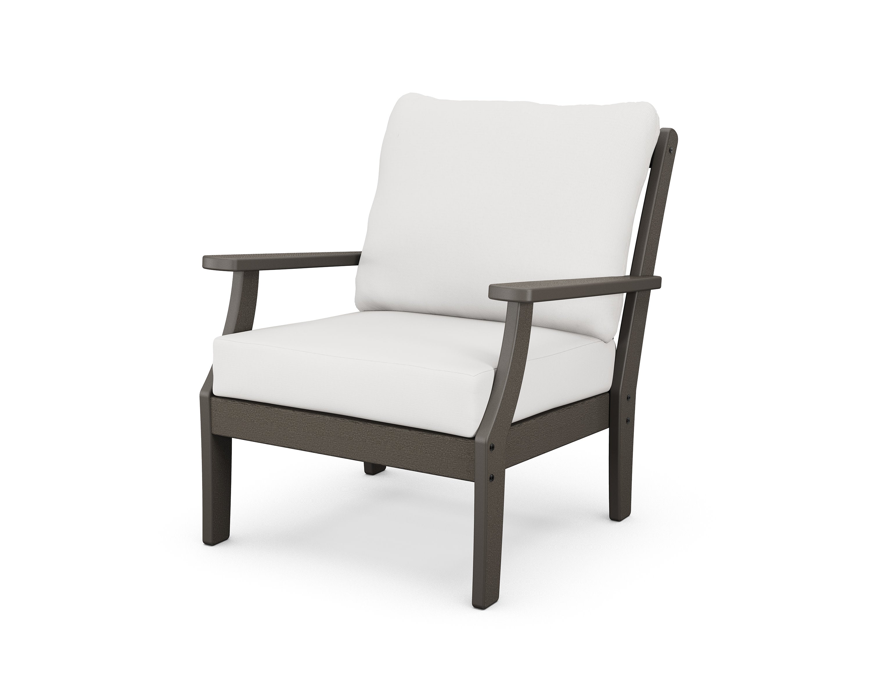 Braxton Deep Seating Chair in Vintage Coffee / Natural Linen