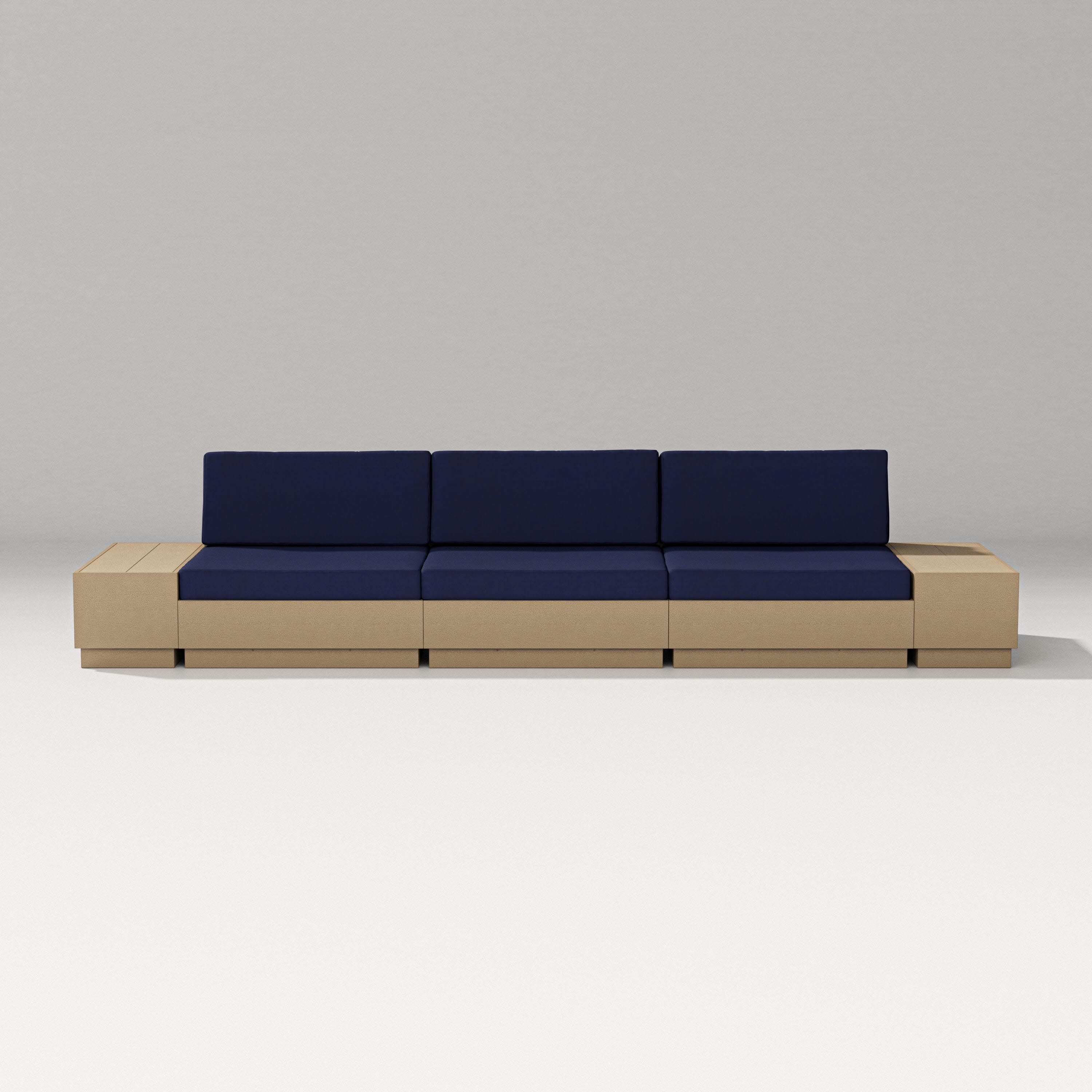 Elevate Straight Sectional in Vintage Sahara / Navy
