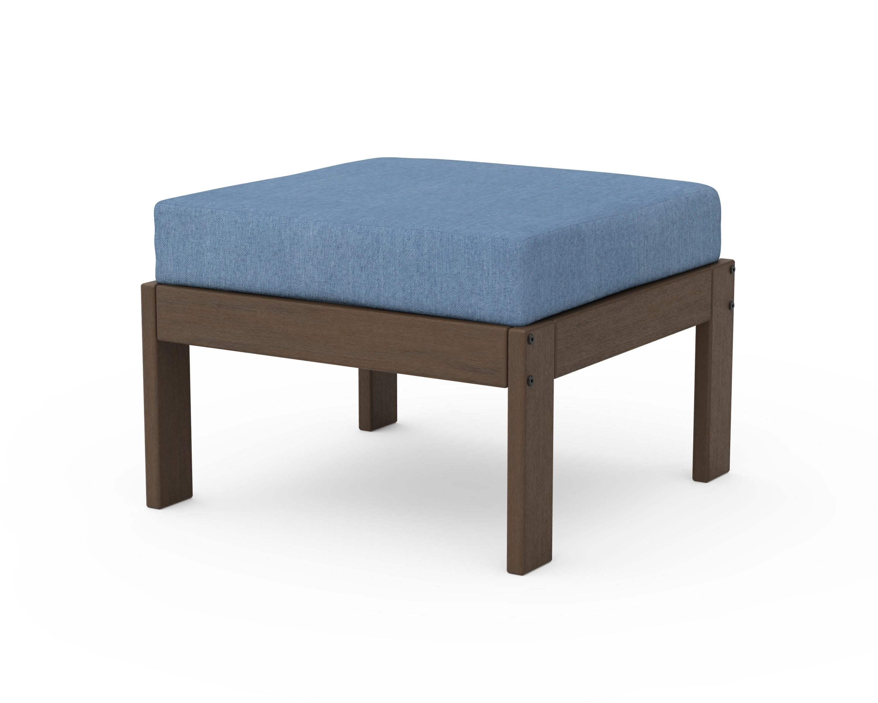 Vineyard Modular Ottoman in Kona / Sky Blue