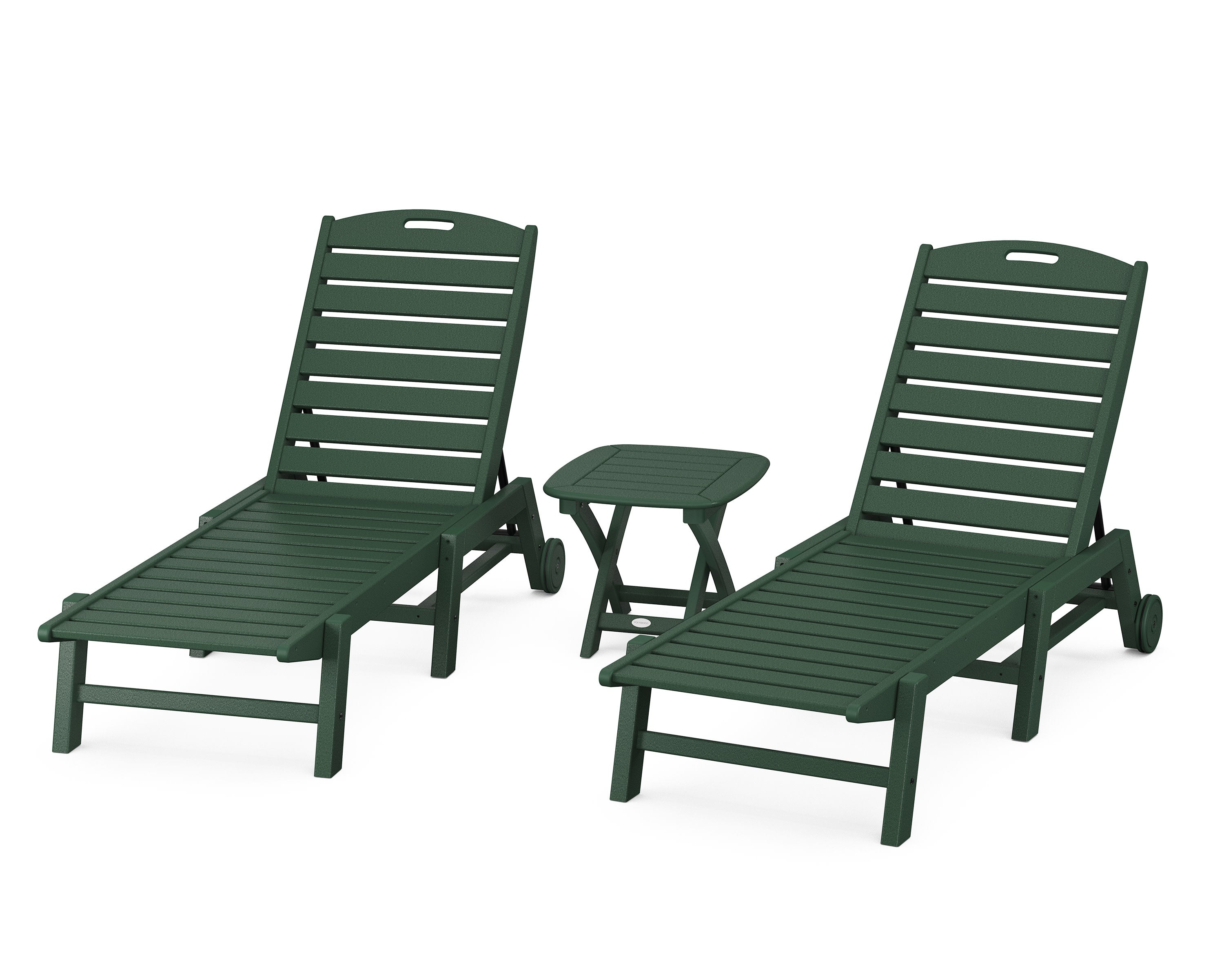 Nautical 3-Piece Chaise Set in Green