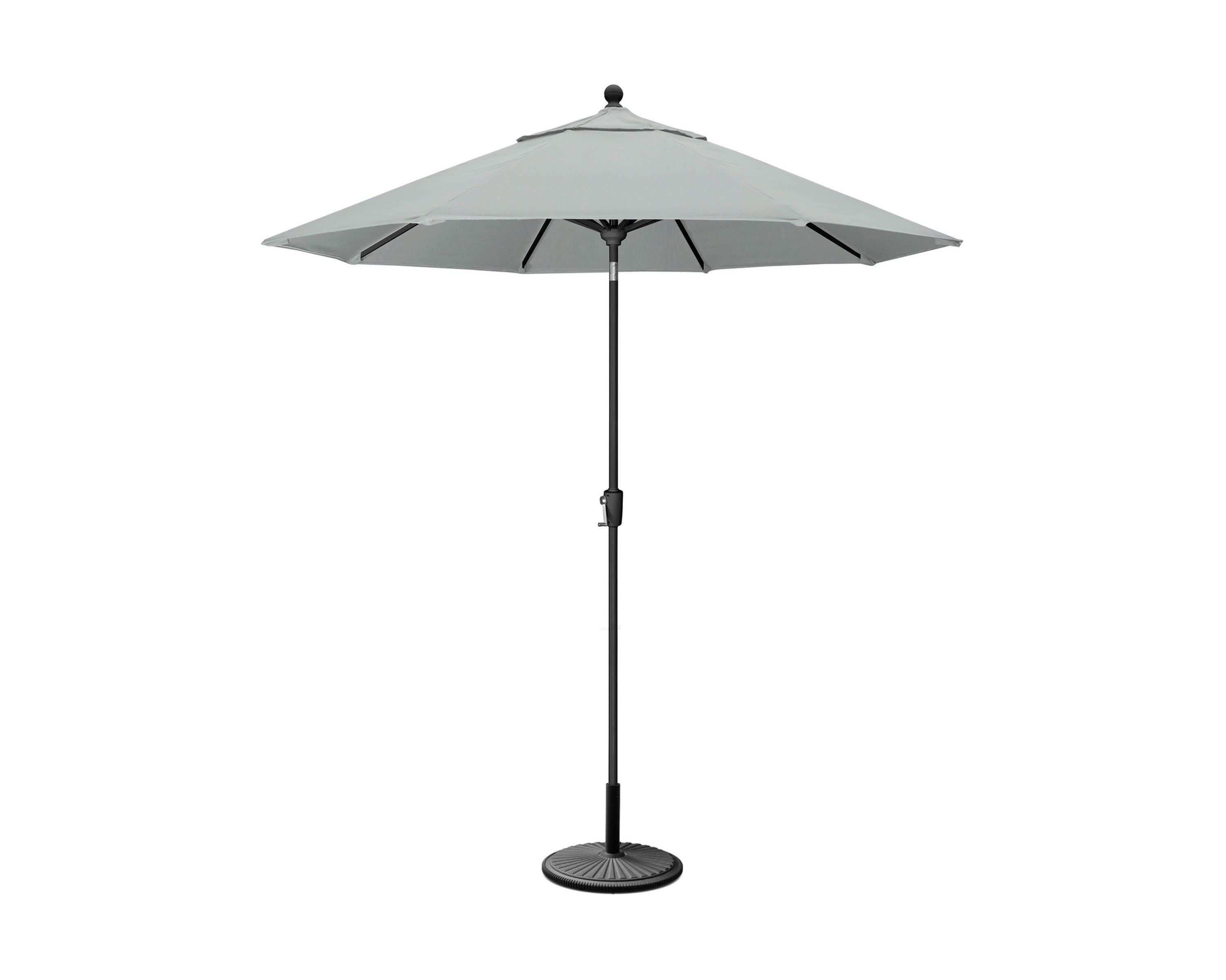 9' Tilt Market Umbrella & Base - Bar Height in Black / Spa