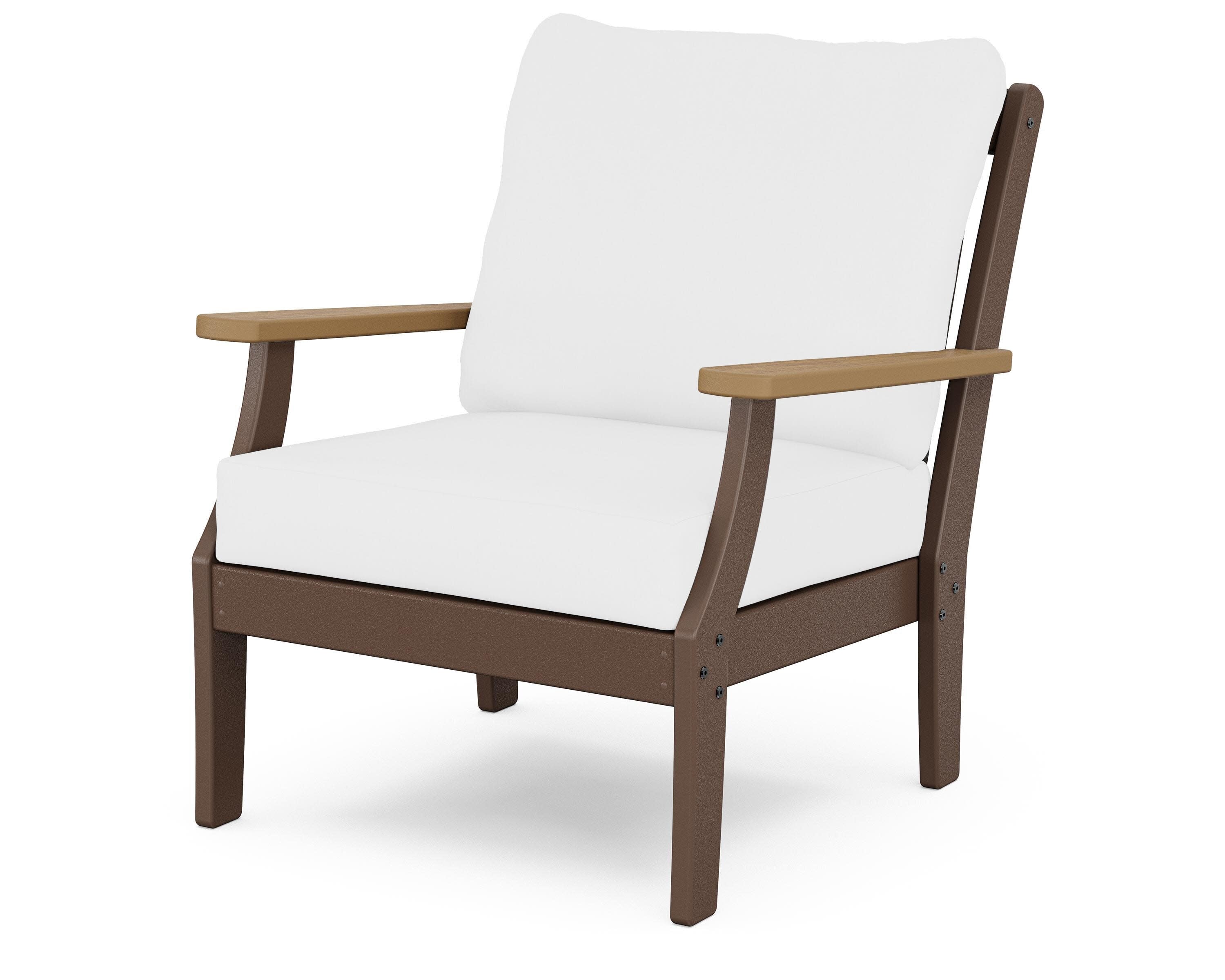 Braxton Deep Seating Chair in Mahogany / Natural / Natural