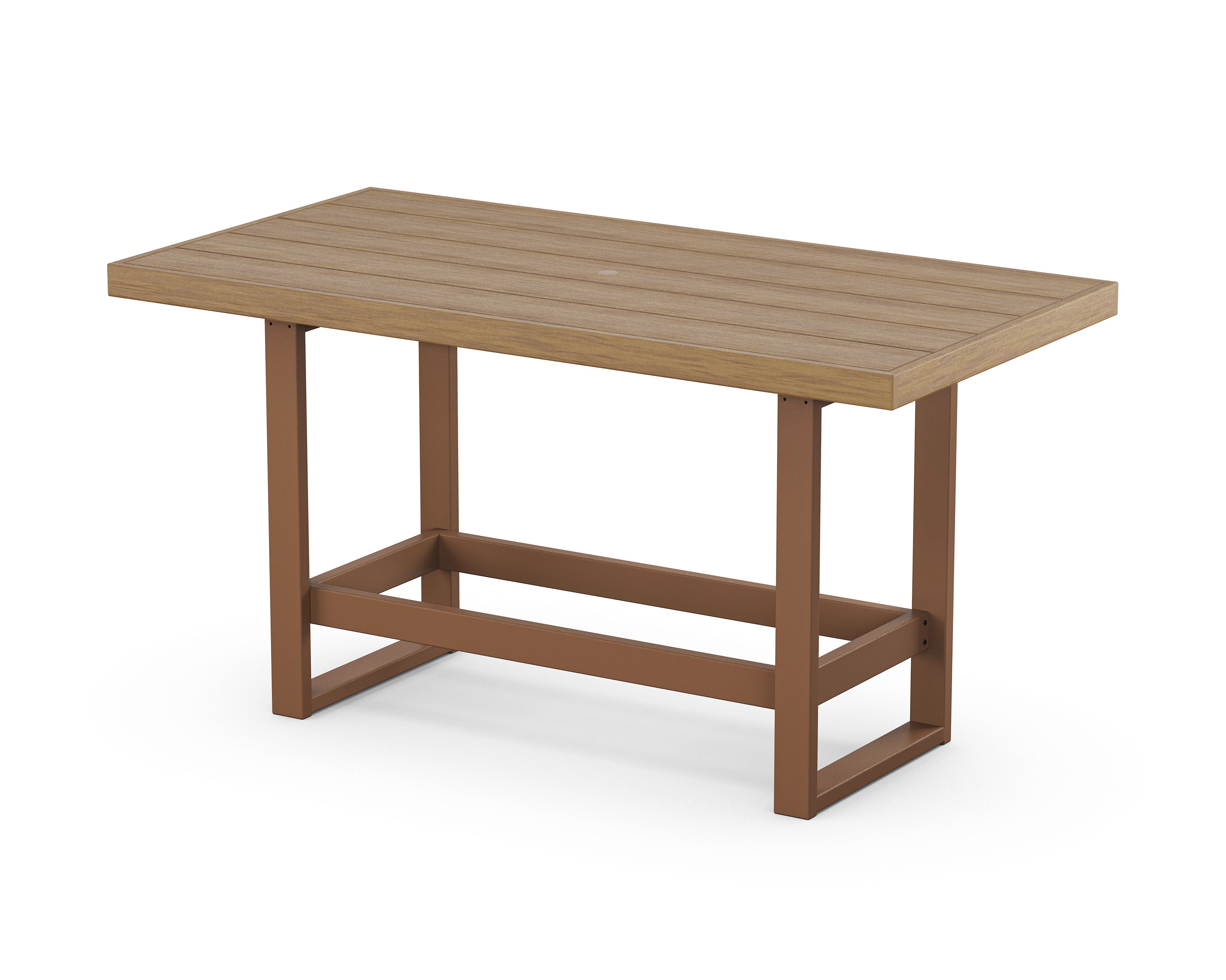 EDGE 40" x 78" Bar Table in Teak / Natural