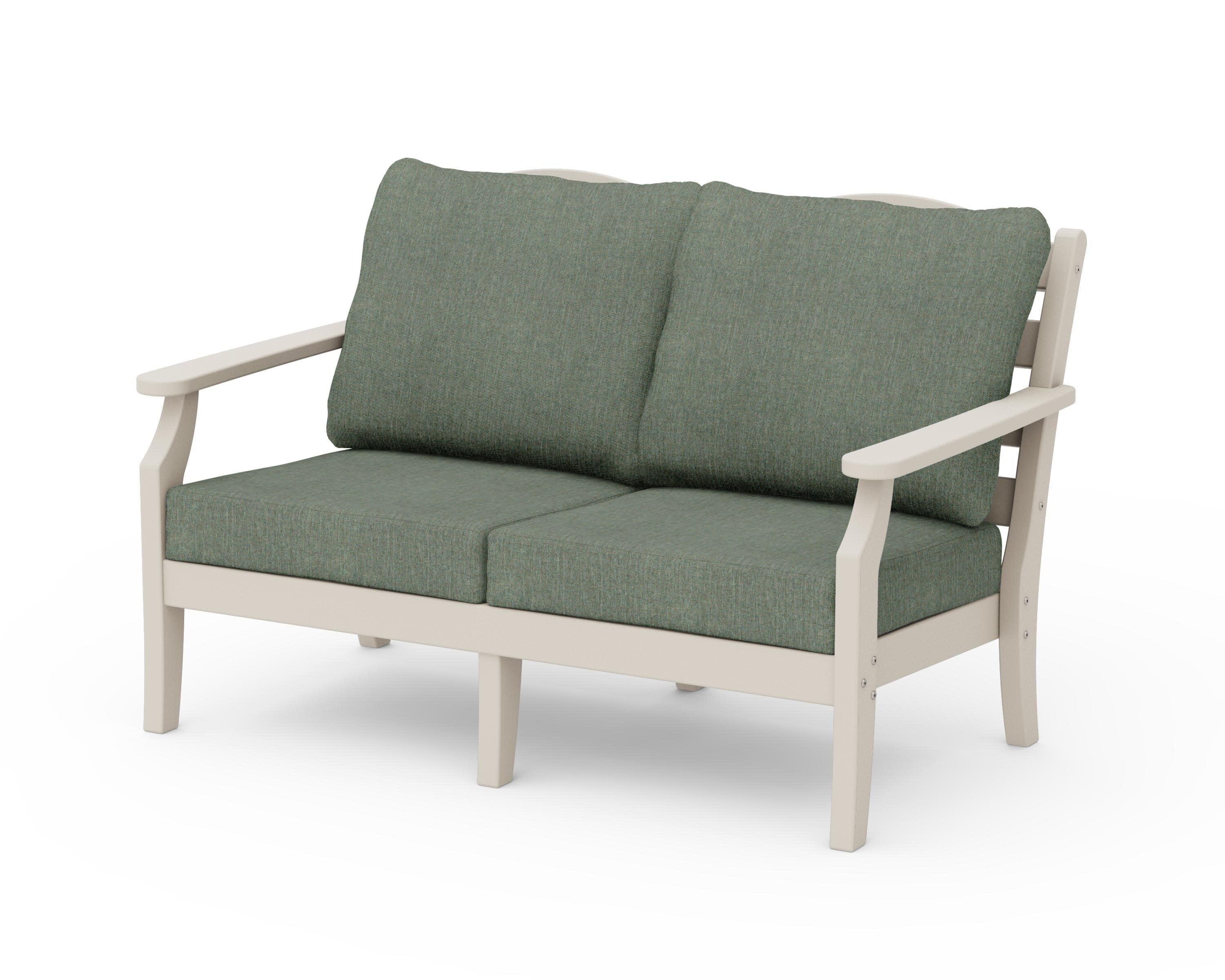 Savannah Deep Seating Loveseat in Sand / Cast Sage