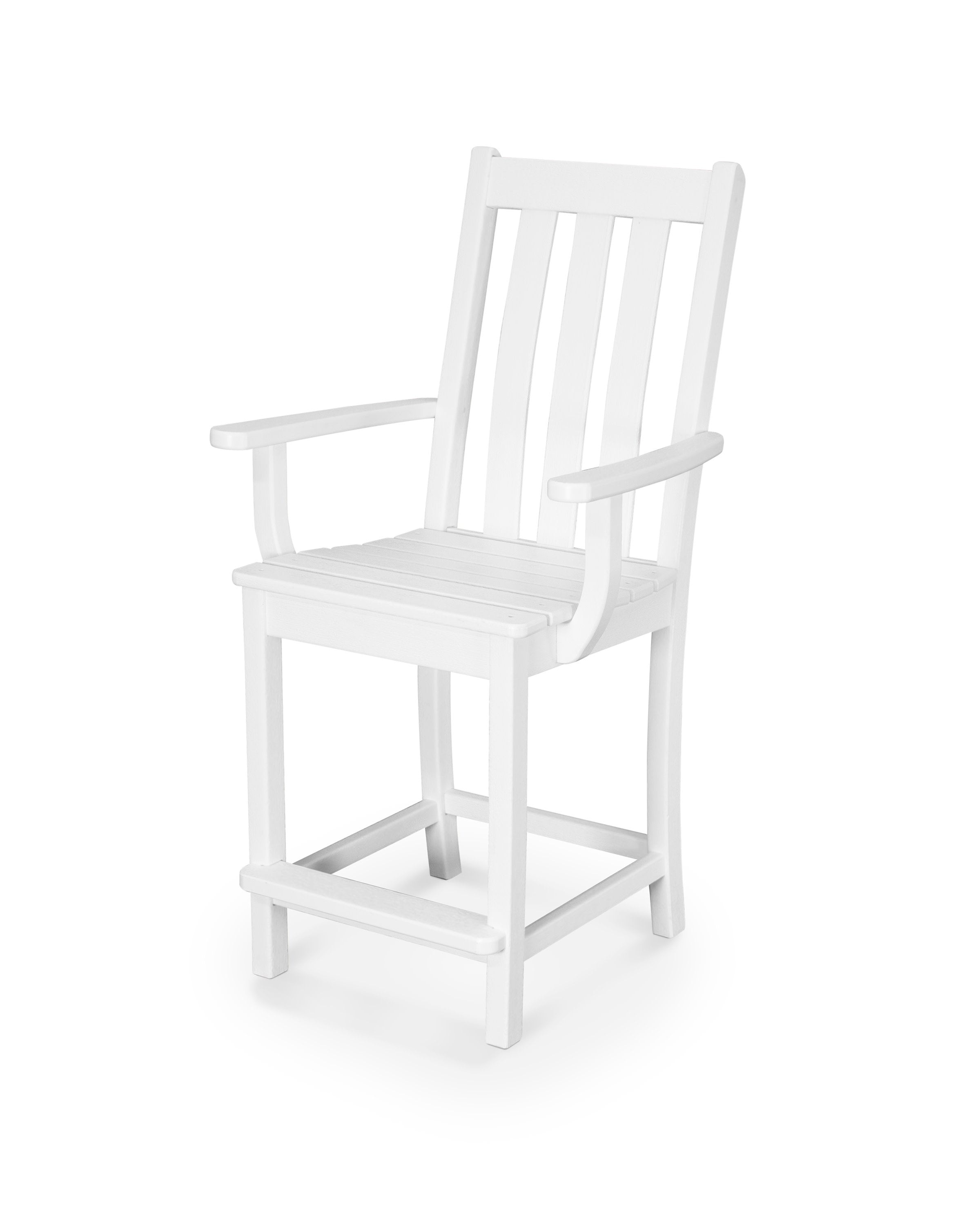 Vineyard Counter Arm Chair in White