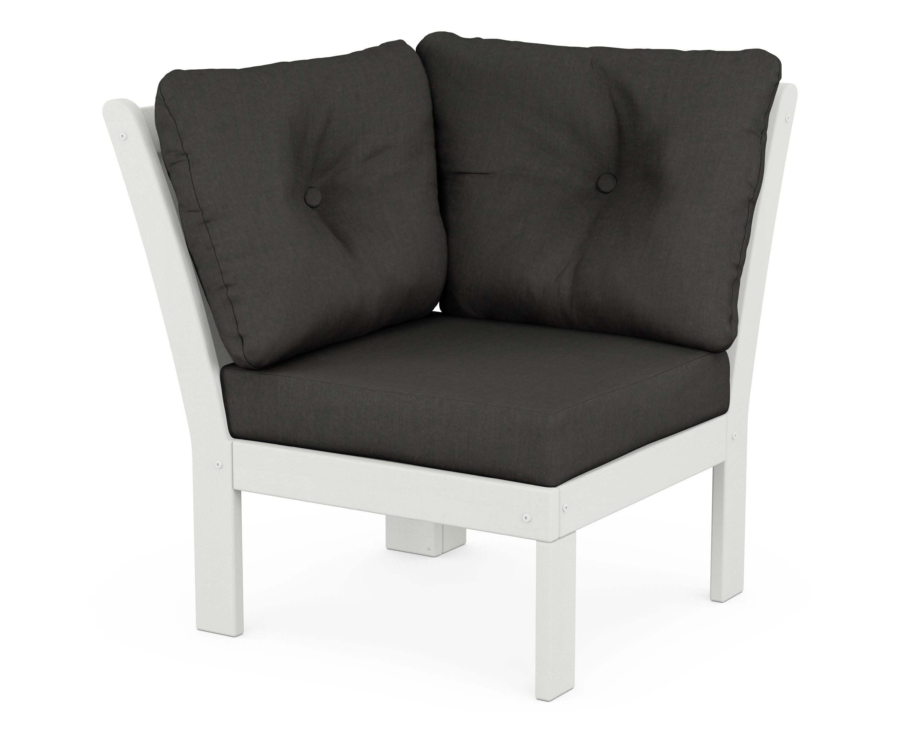 Vineyard Modular Corner Chair in Vintage White / Spectrum Carbon