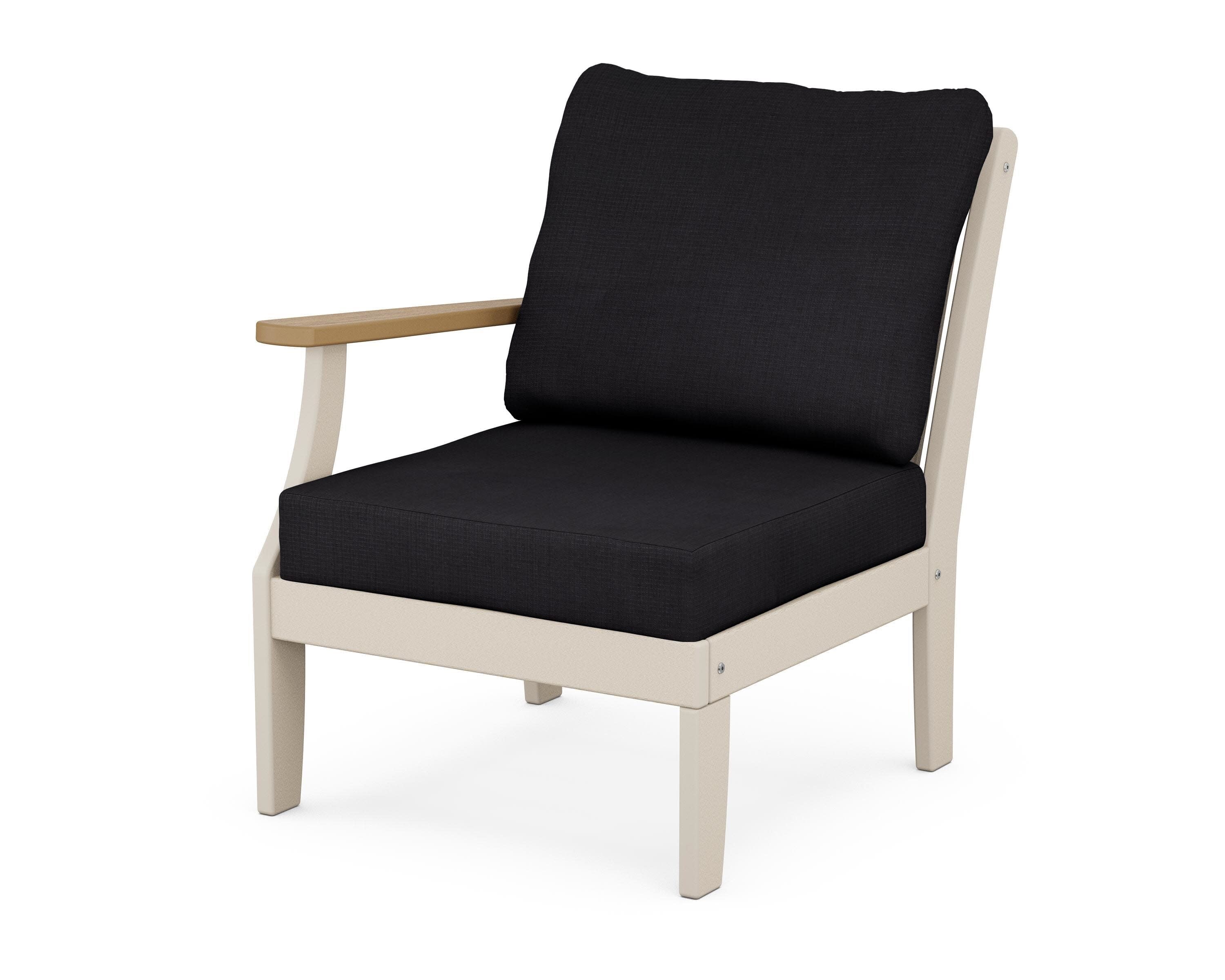 Braxton Modular Left Arm Chair in Sand / Natural / Midnight Linen