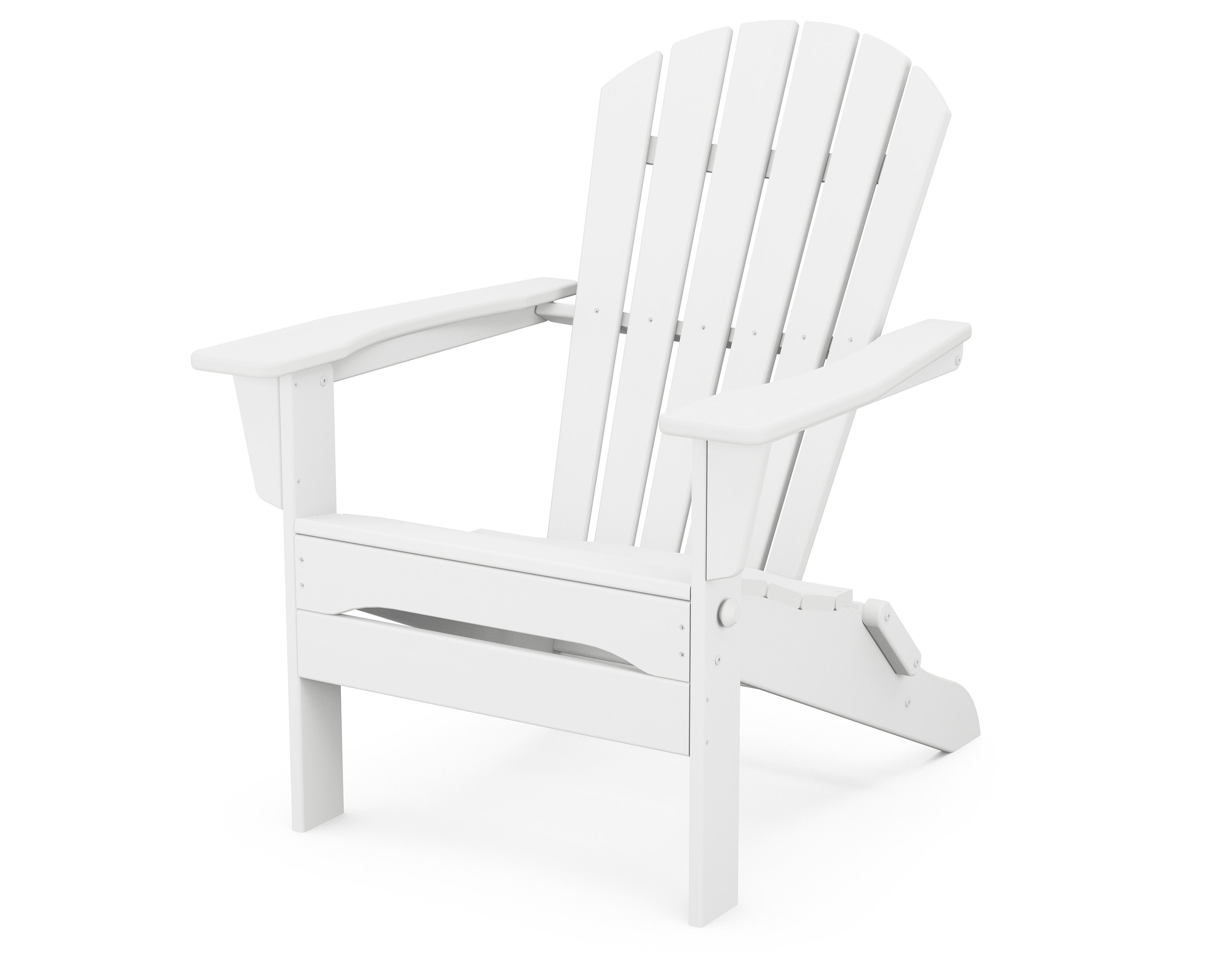 South Beach Folding Adirondack Chair in White
