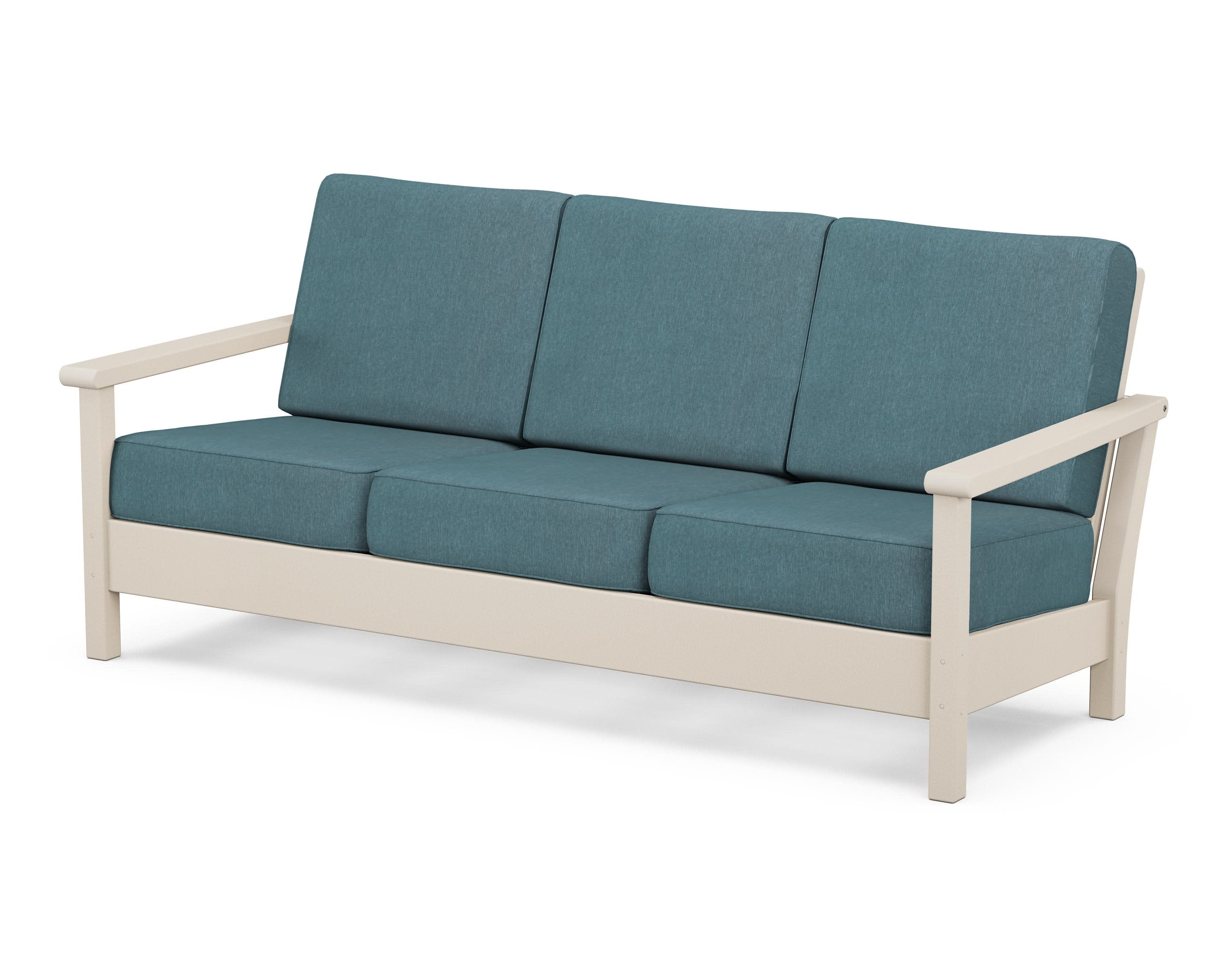 Harbour Deep Seating Sofa in Sand / Ocean Teal