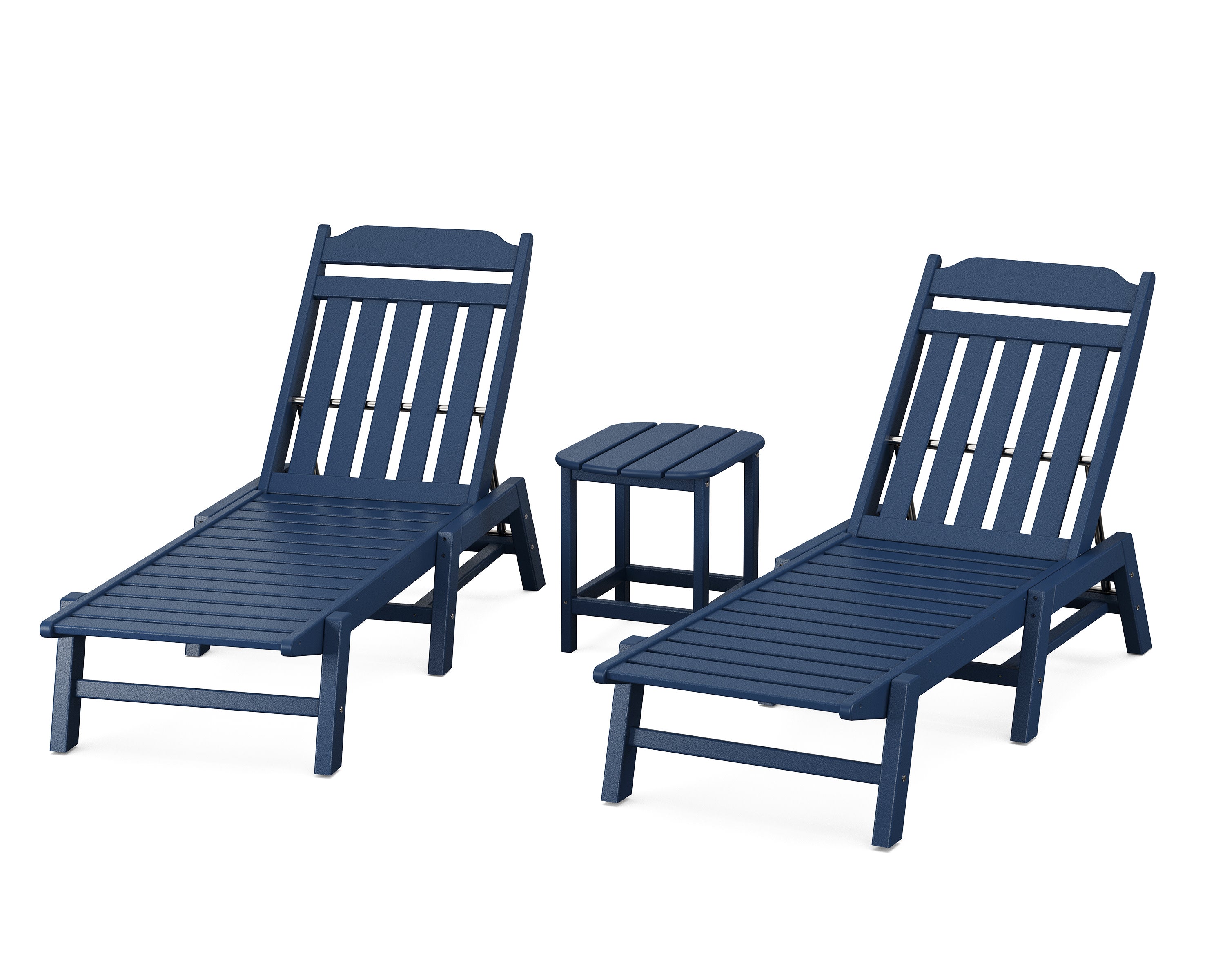 Cottage 3-Piece Chaise Set in Navy