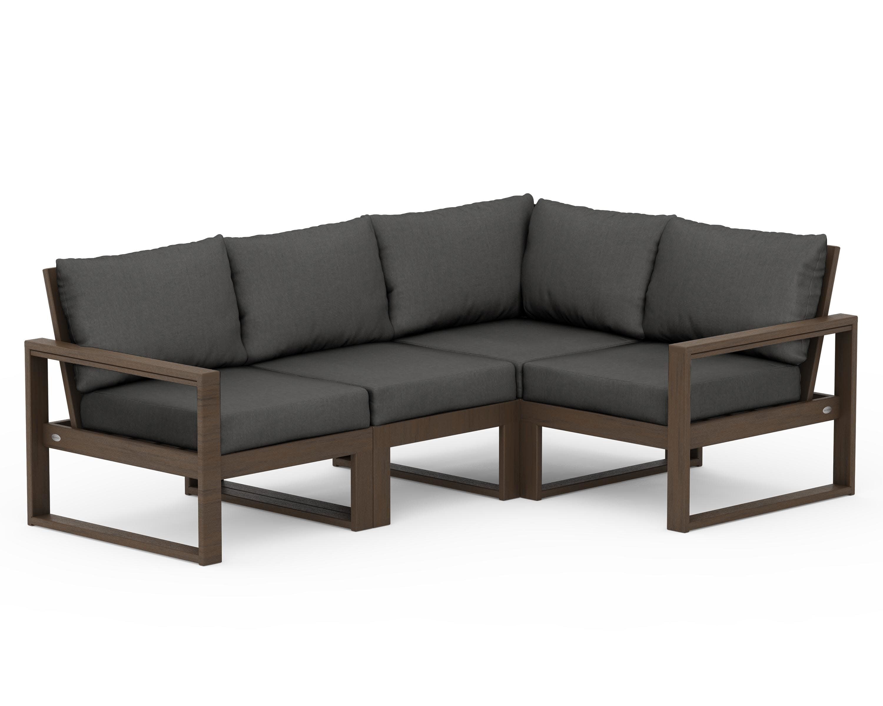 EDGE 4-Piece Modular Deep Seating Set in Kona / Spectrum Carbon
