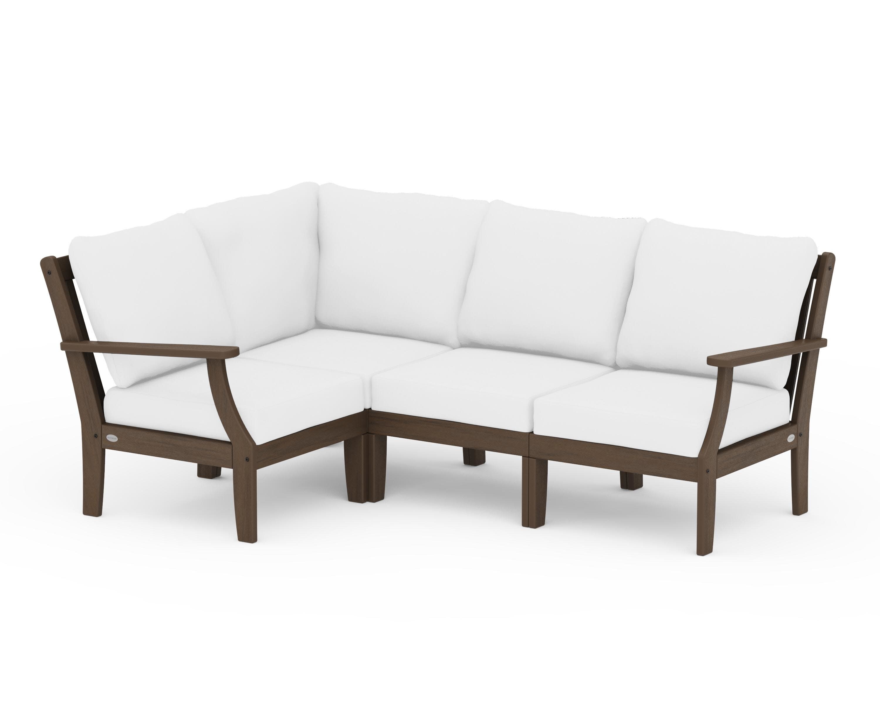 Braxton Modular 4-Piece Deep Seating Set in Kona / Natural