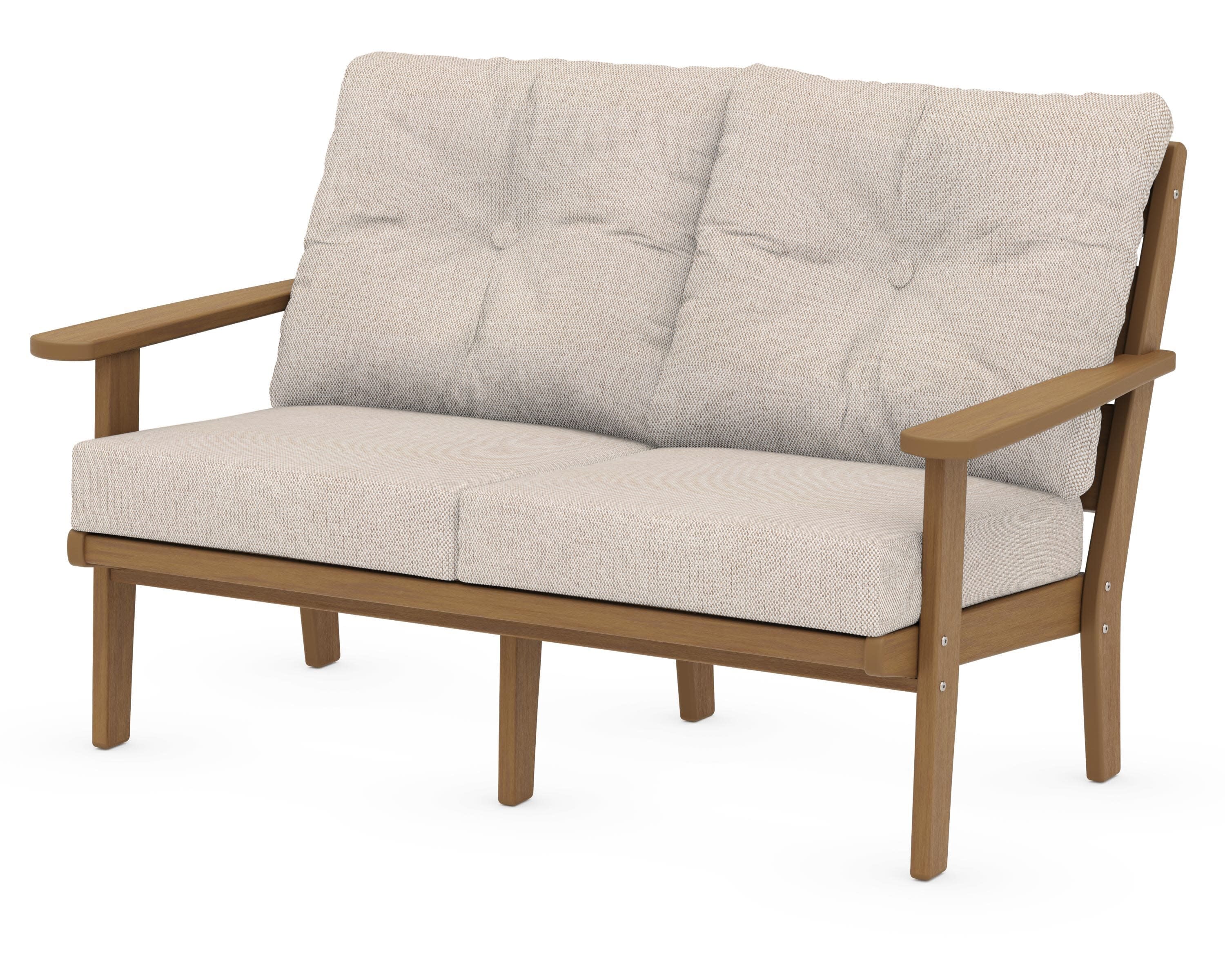 Lakeside Deep Seating Loveseat in Natural / Blend Linen