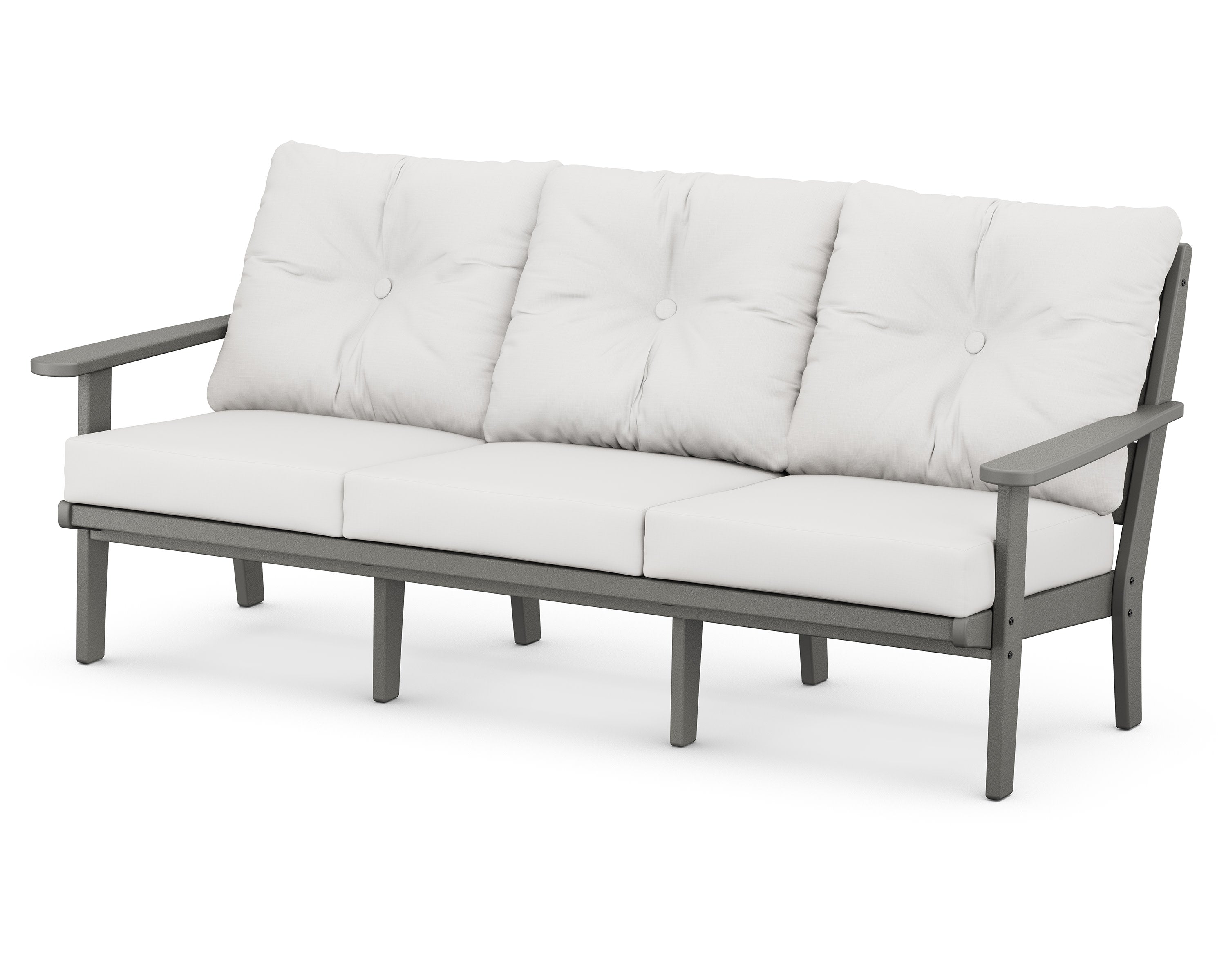 Lakeside Deep Seating Sofa in Slate Grey / Natural Linen
