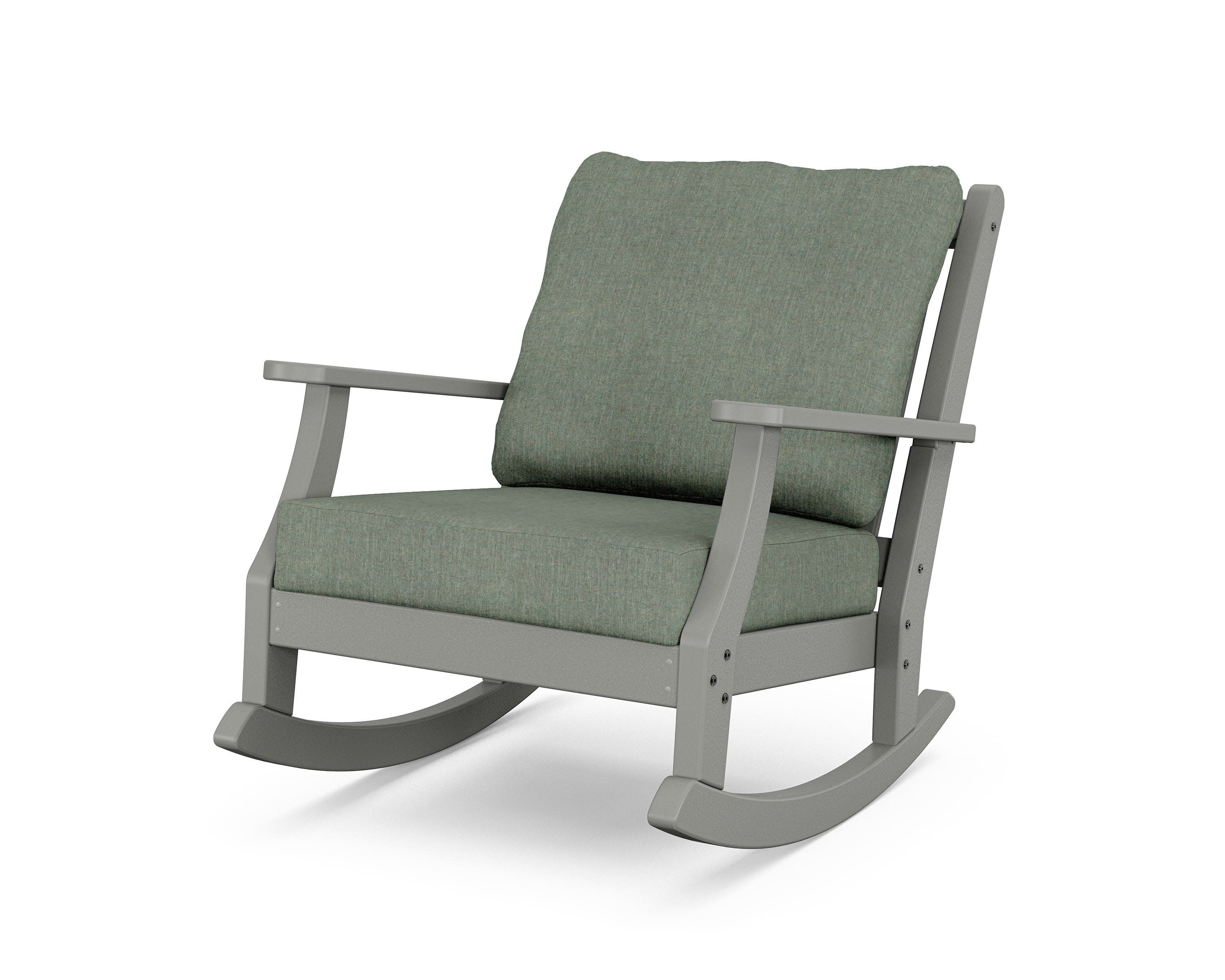 Wovendale Deep Seating Rocking Chair in Slate Grey / Cast Sage