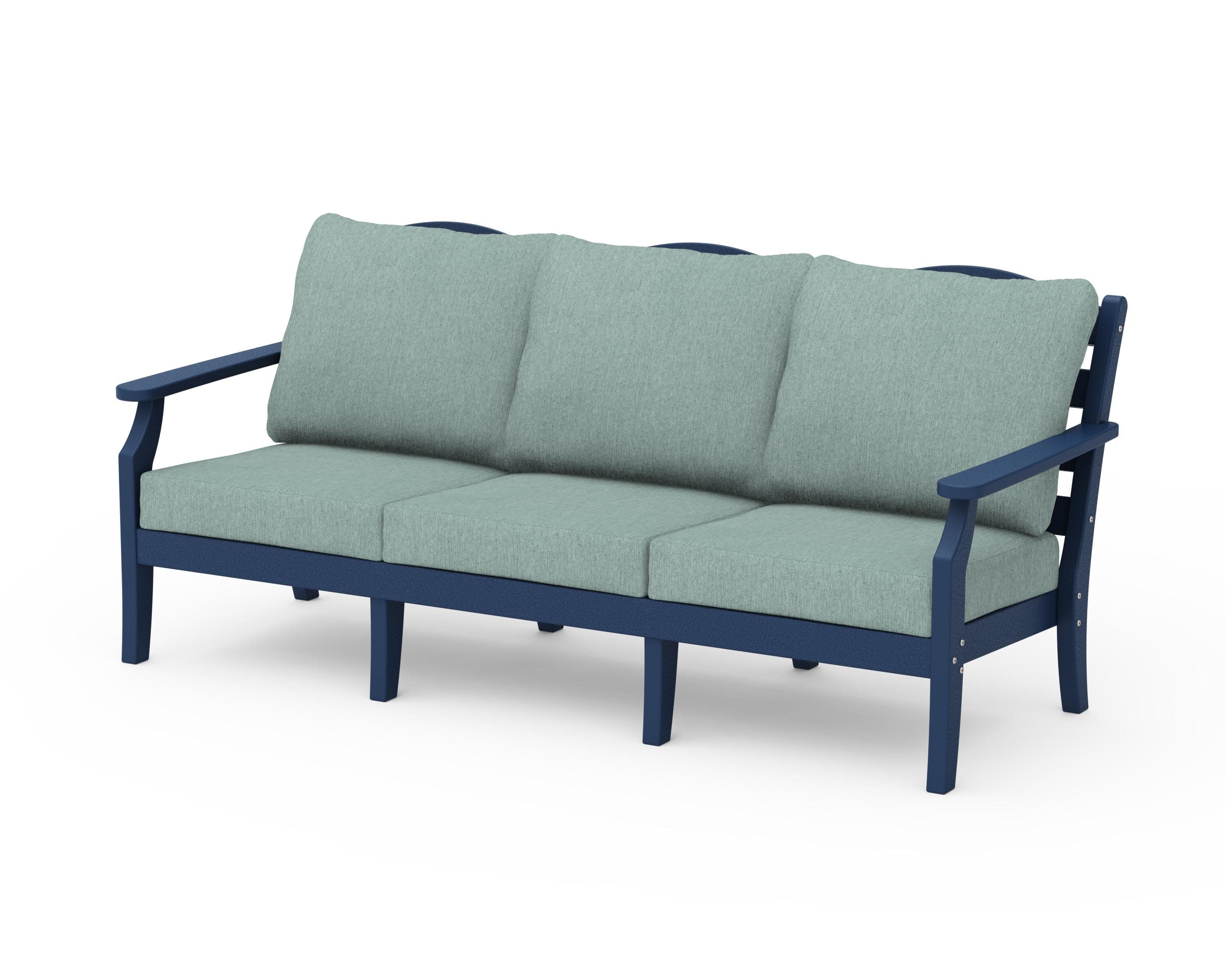 Savannah Deep Seating Sofa in Navy / Glacier Spa
