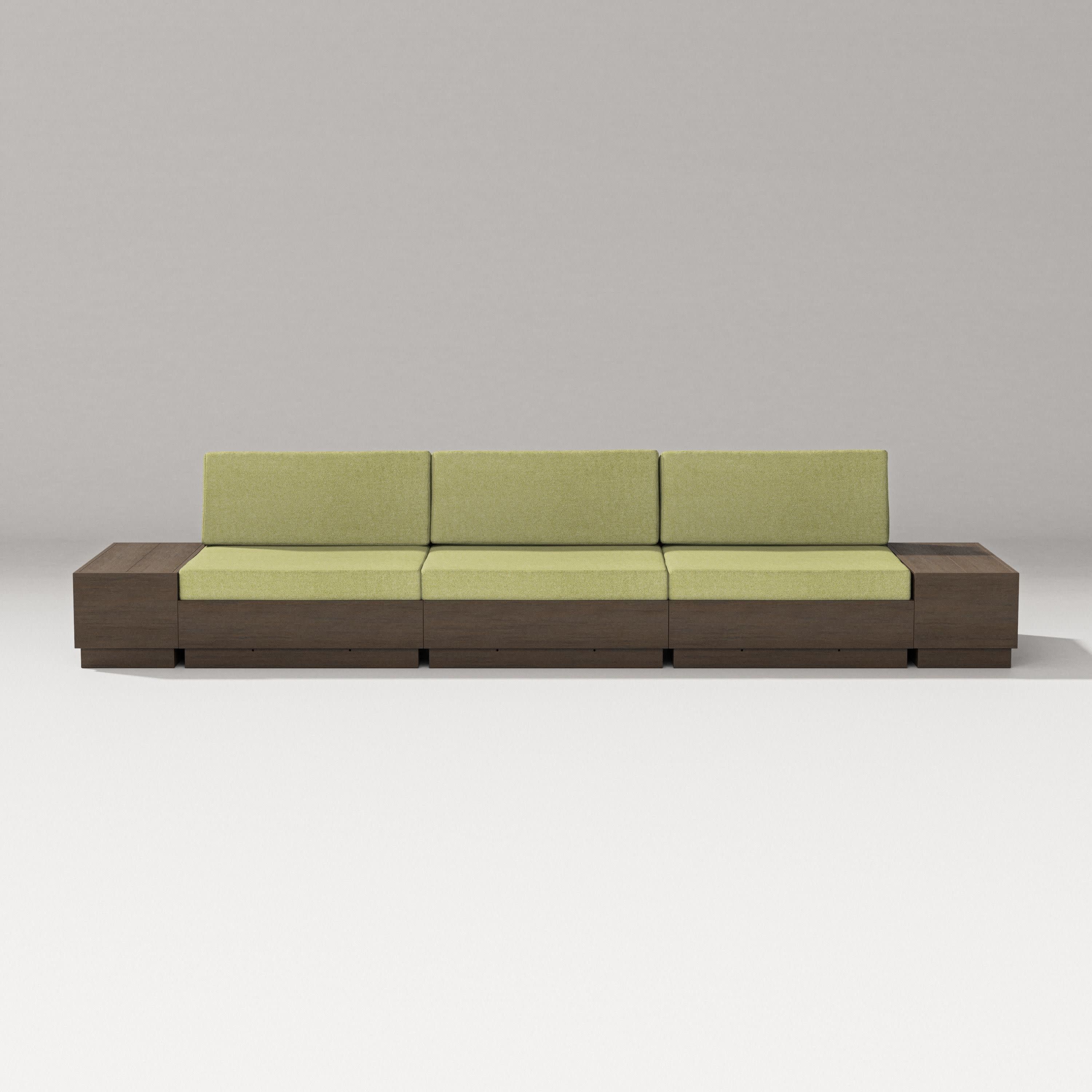 Elevate Straight Sectional in Kona / Chartreuse Boucle