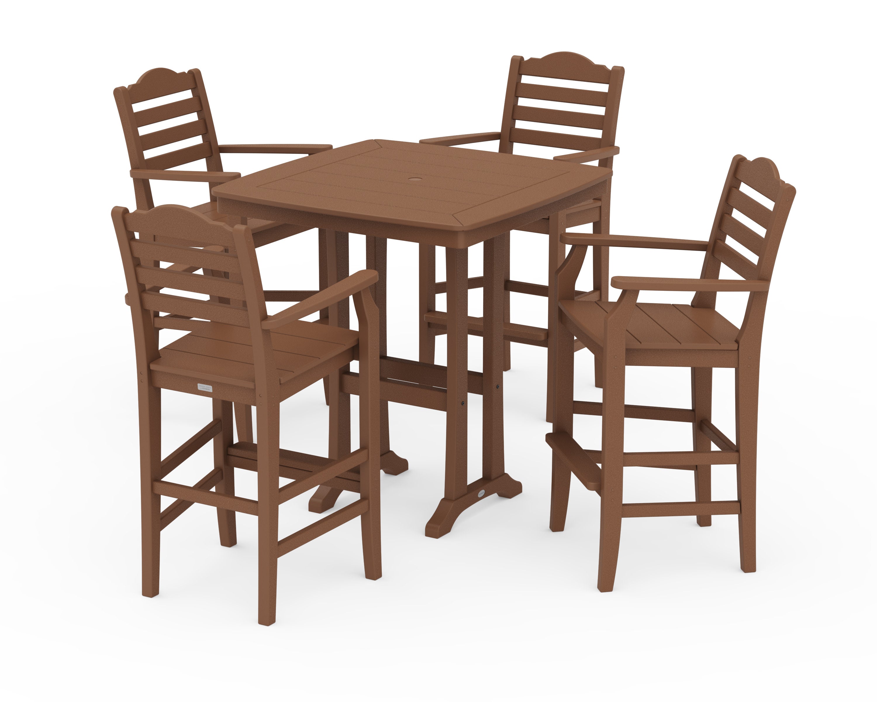 Savannah 5-Piece Bar Set with Trestle Legs in Teak