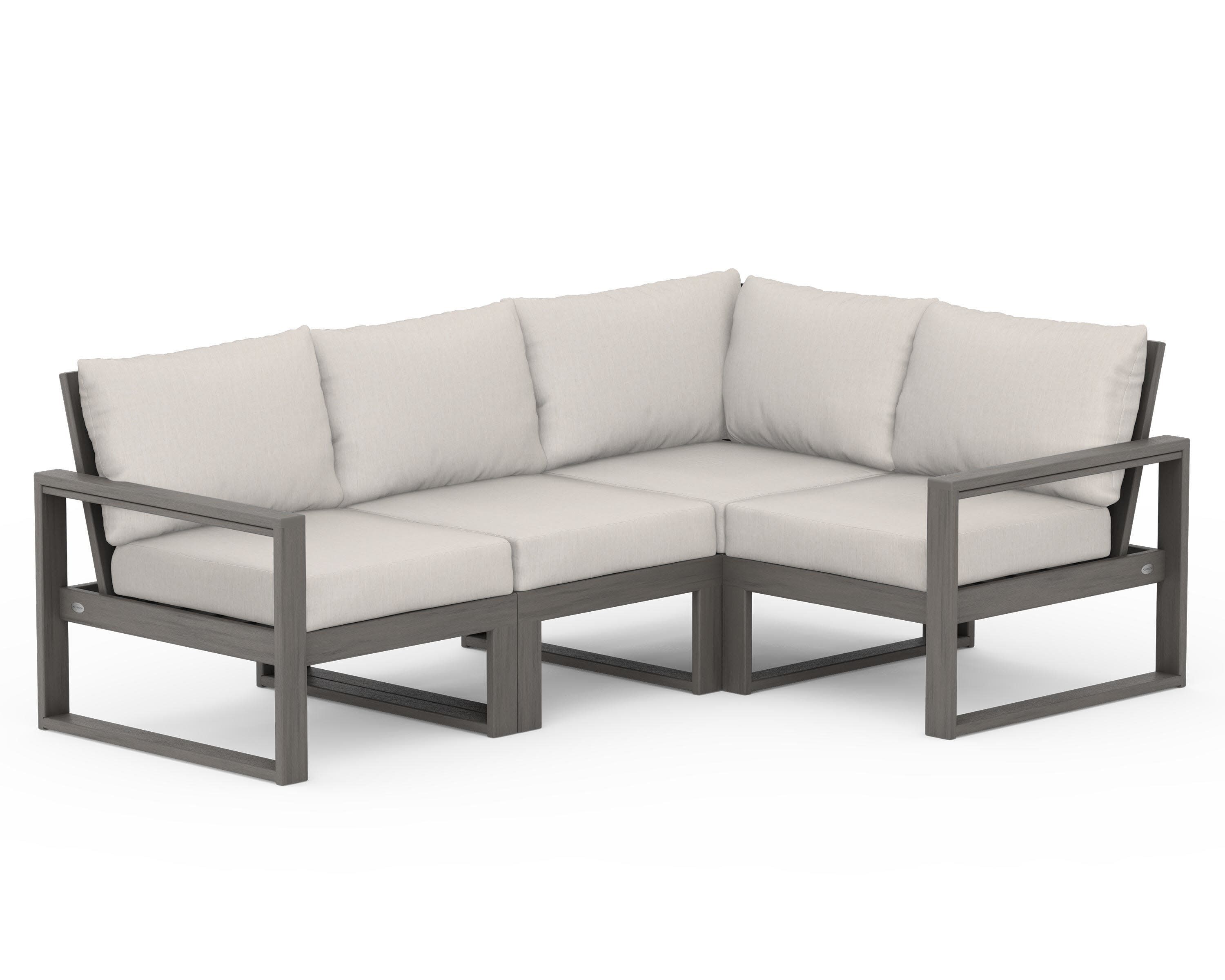 EDGE 4-Piece Modular Deep Seating Set in Driftwood / Cast Ash