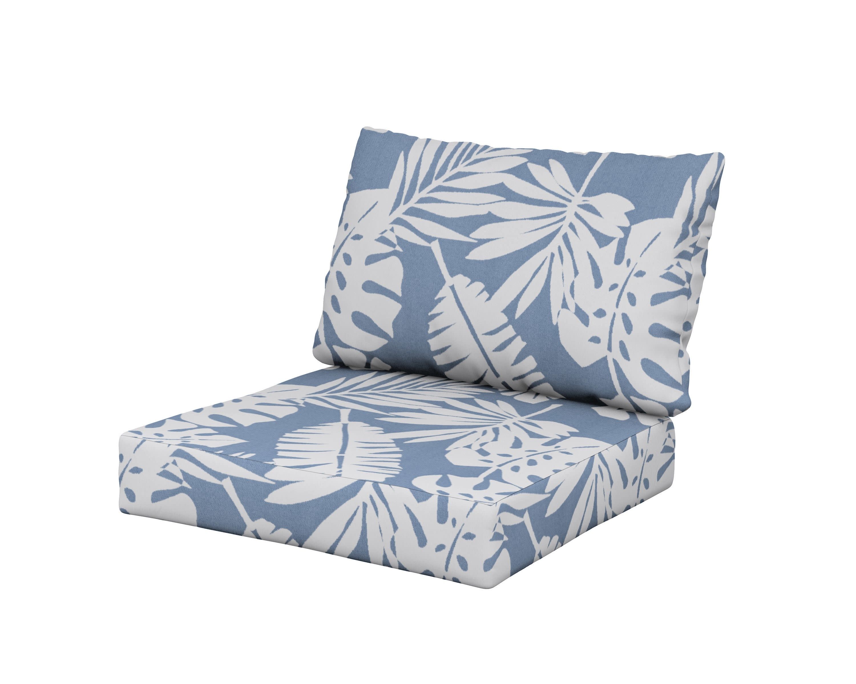 Modular Cushion in Leaf Sky Blue