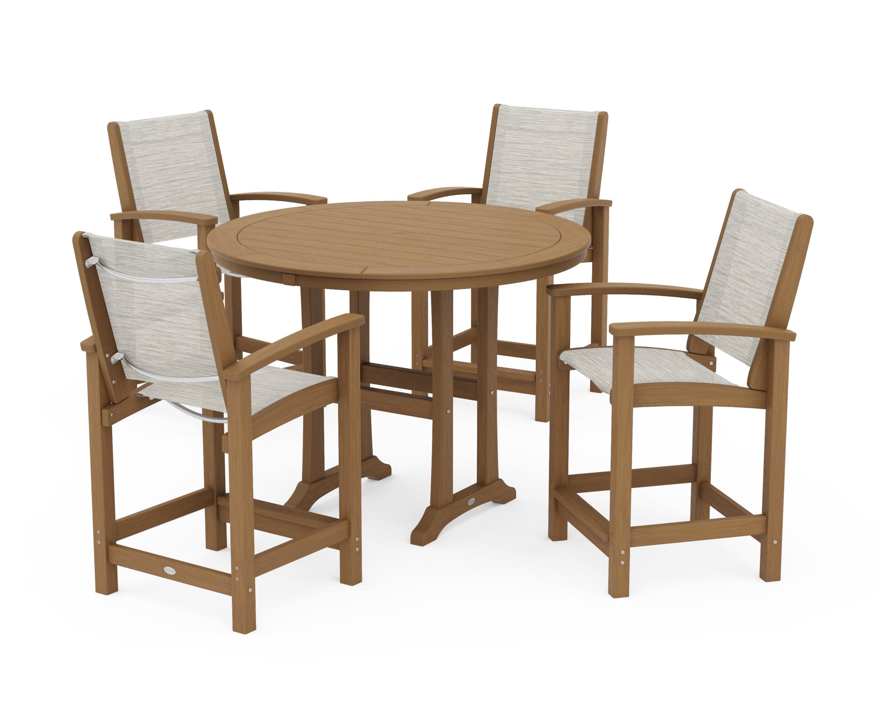 Coastal 5-Piece Counter Set in Natural / Birch Sling