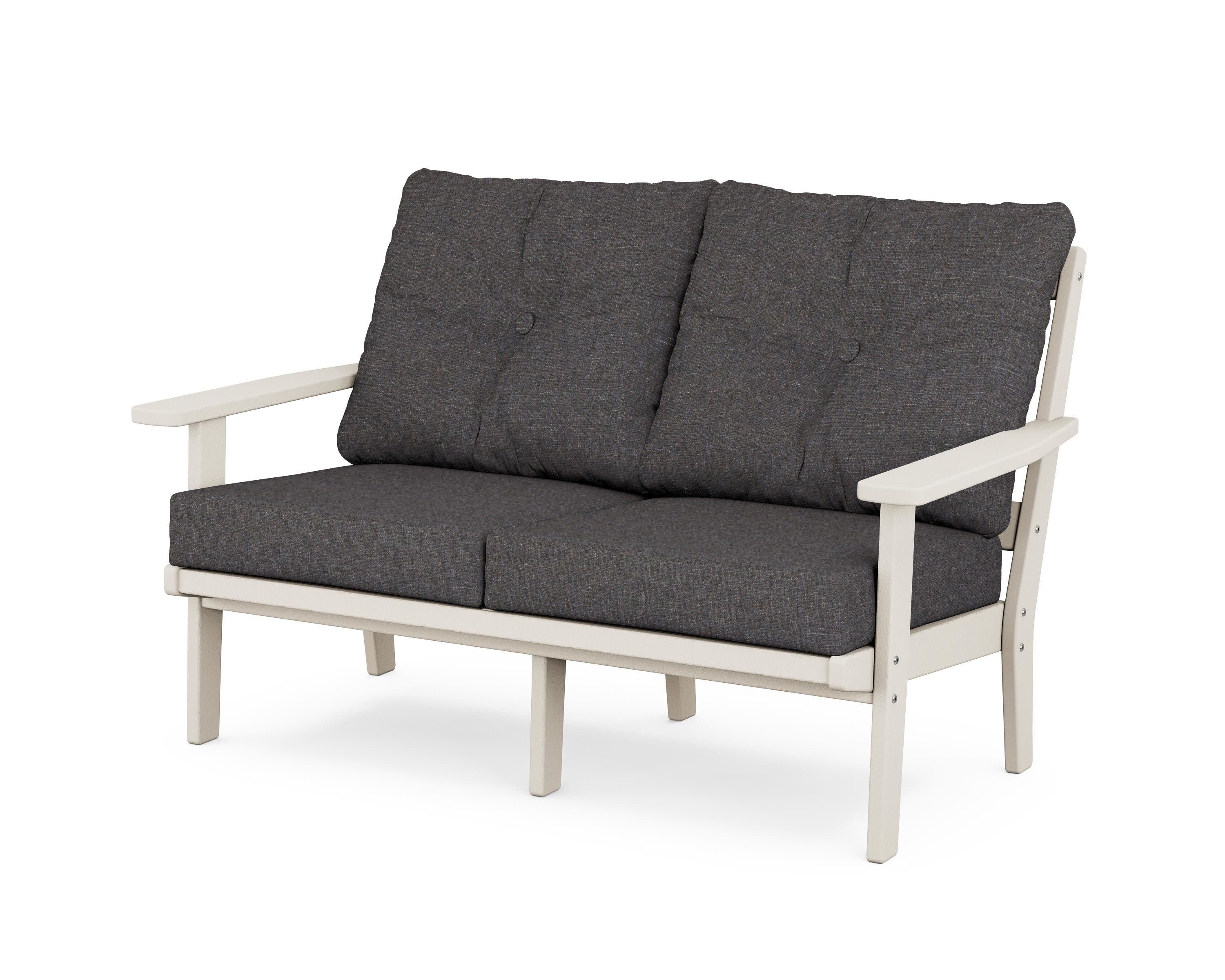 Oxford Deep SeatingLoveseat in Sand / Ash Charcoal