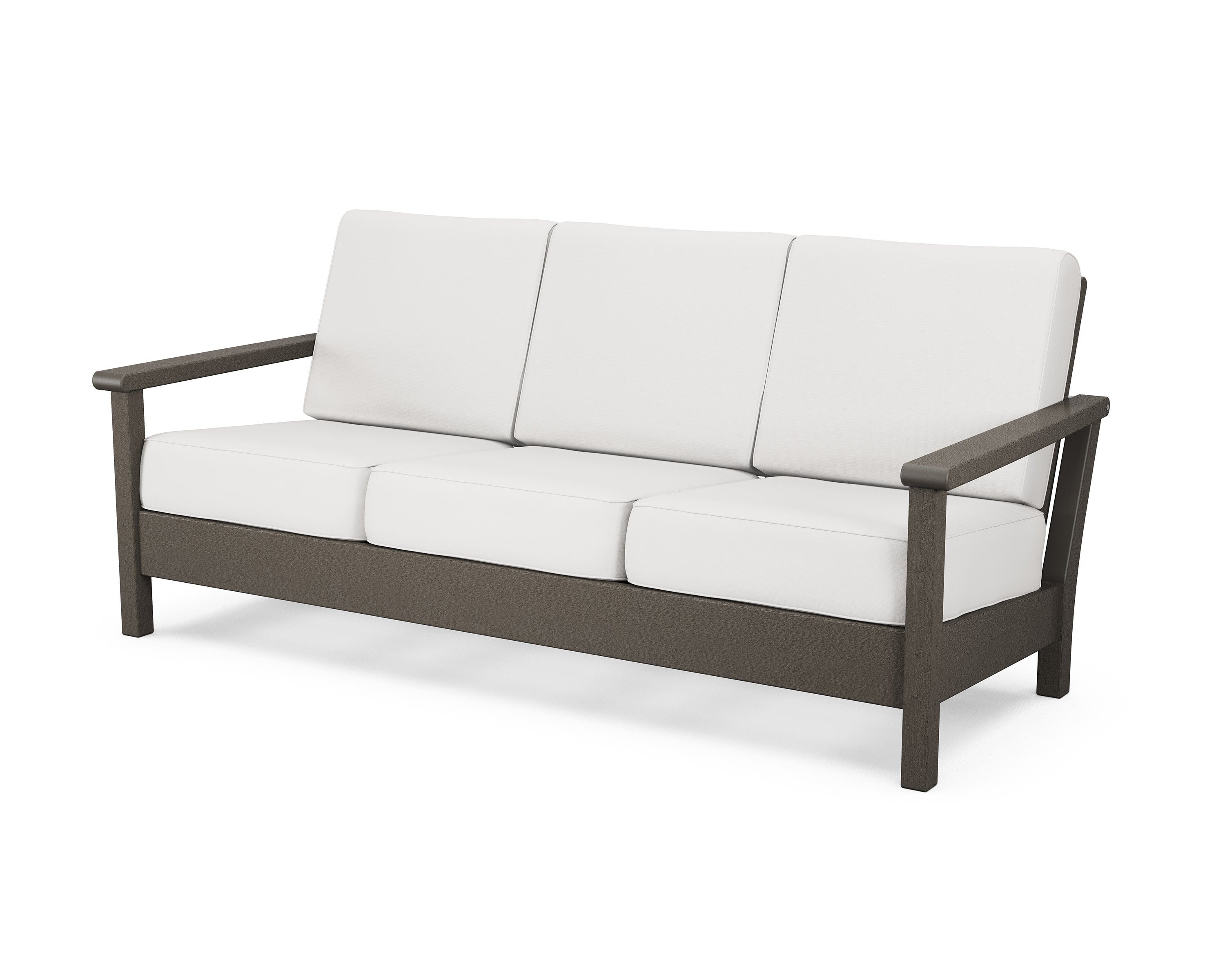 Harbour Deep Seating Sofa in Vintage Coffee / Natural Linen