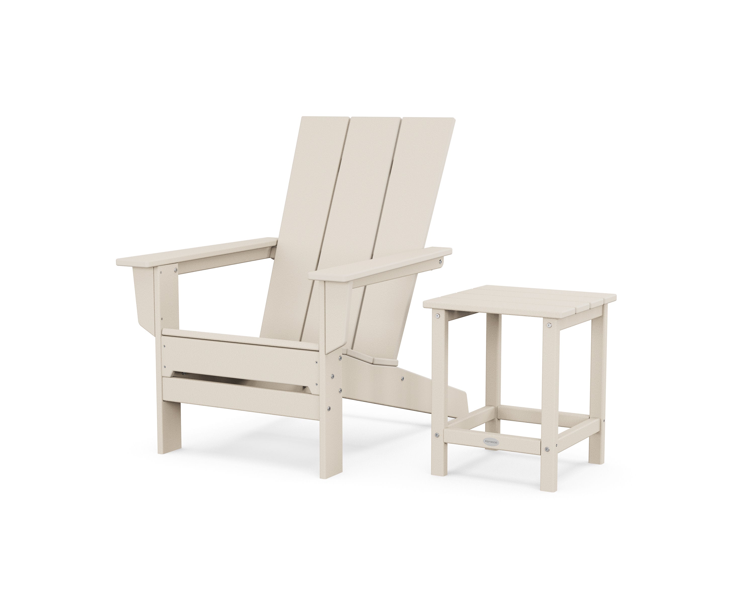 Modern Studio Adirondack Chair with Side Table in Sand