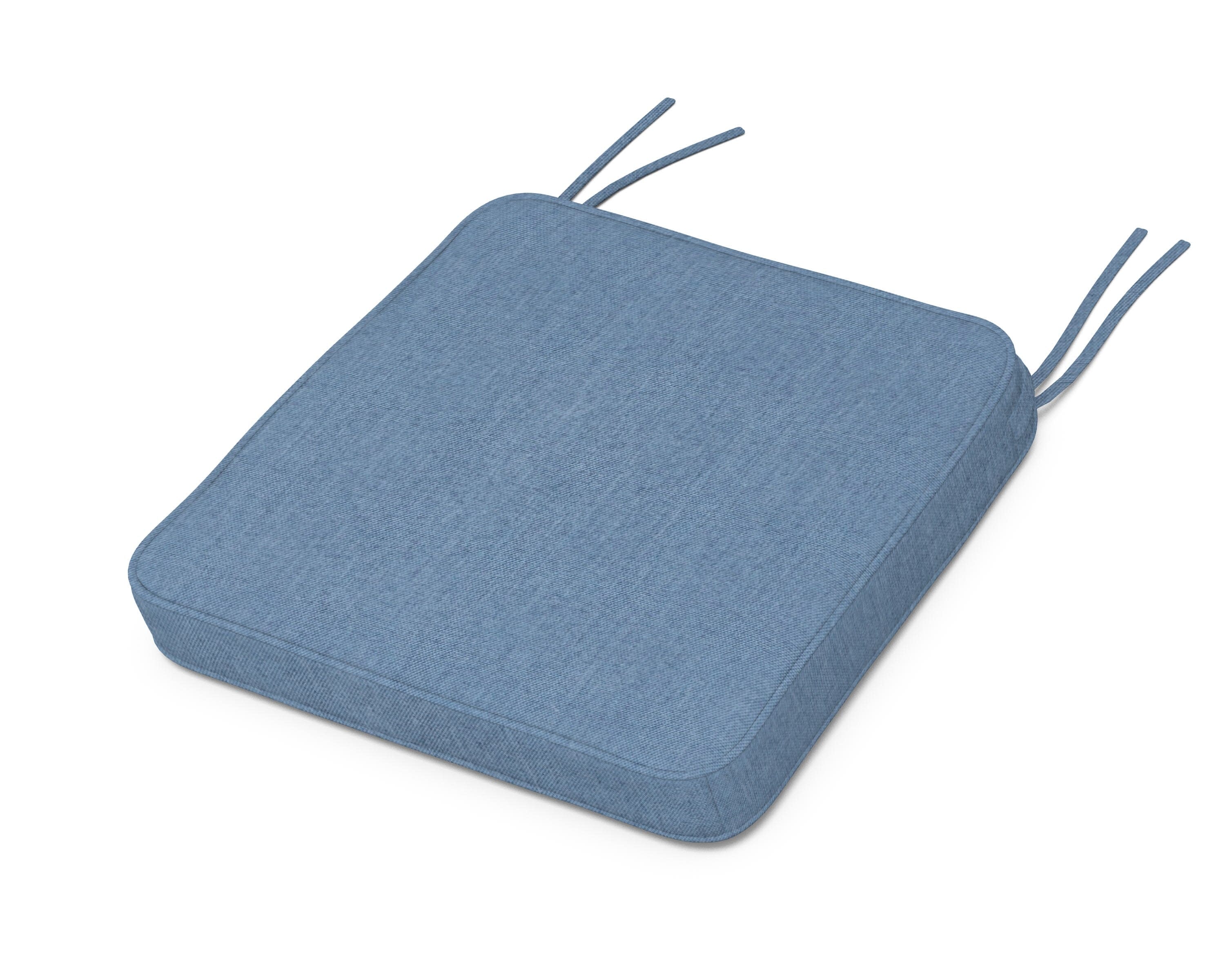 Chinoiserie Side Chair Seat Cushion in Sky Blue