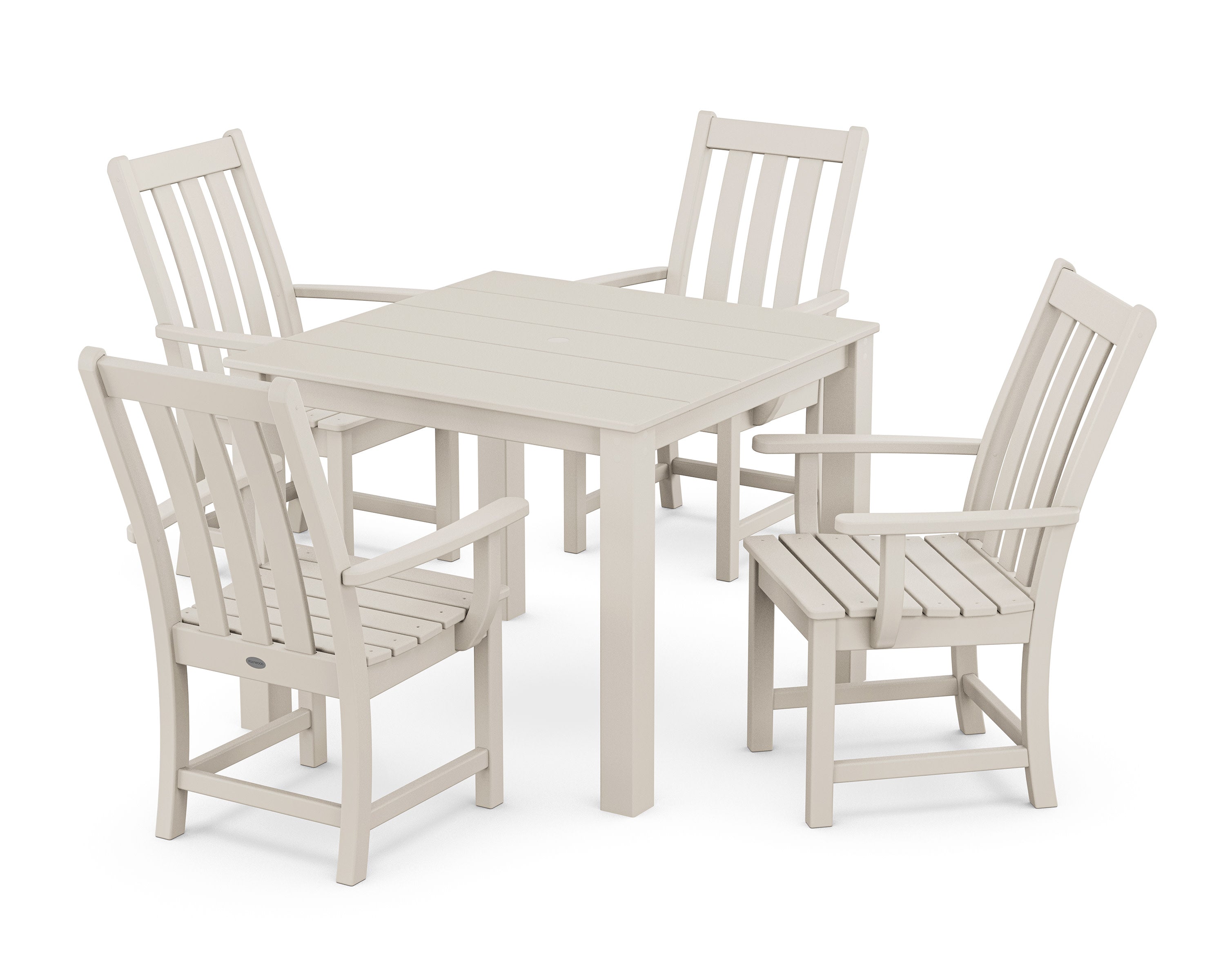 Vineyard 5-Piece Parsons Dining Set in Sand