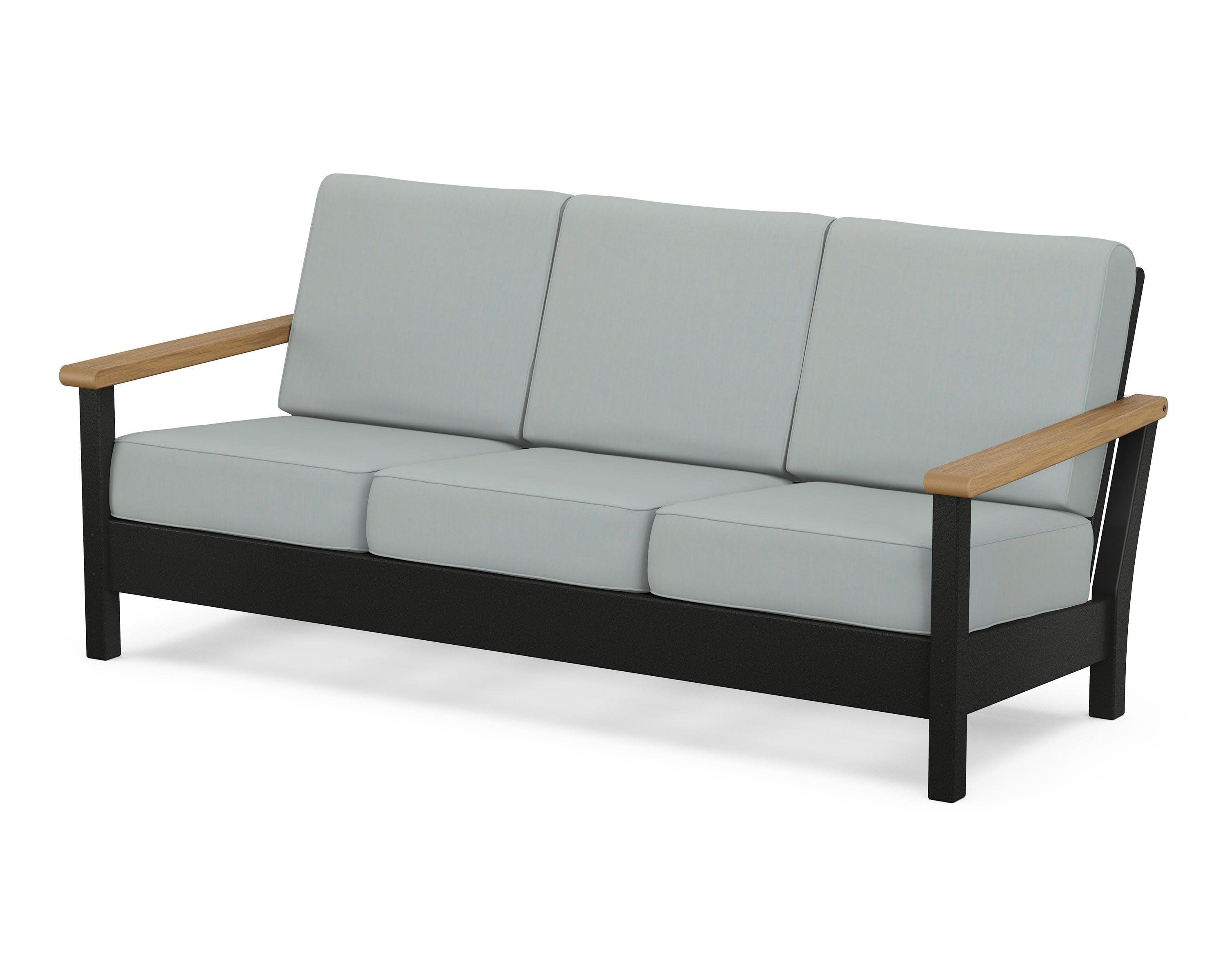 Harbour Deep Seating Sofa in Black / Natural / Spa
