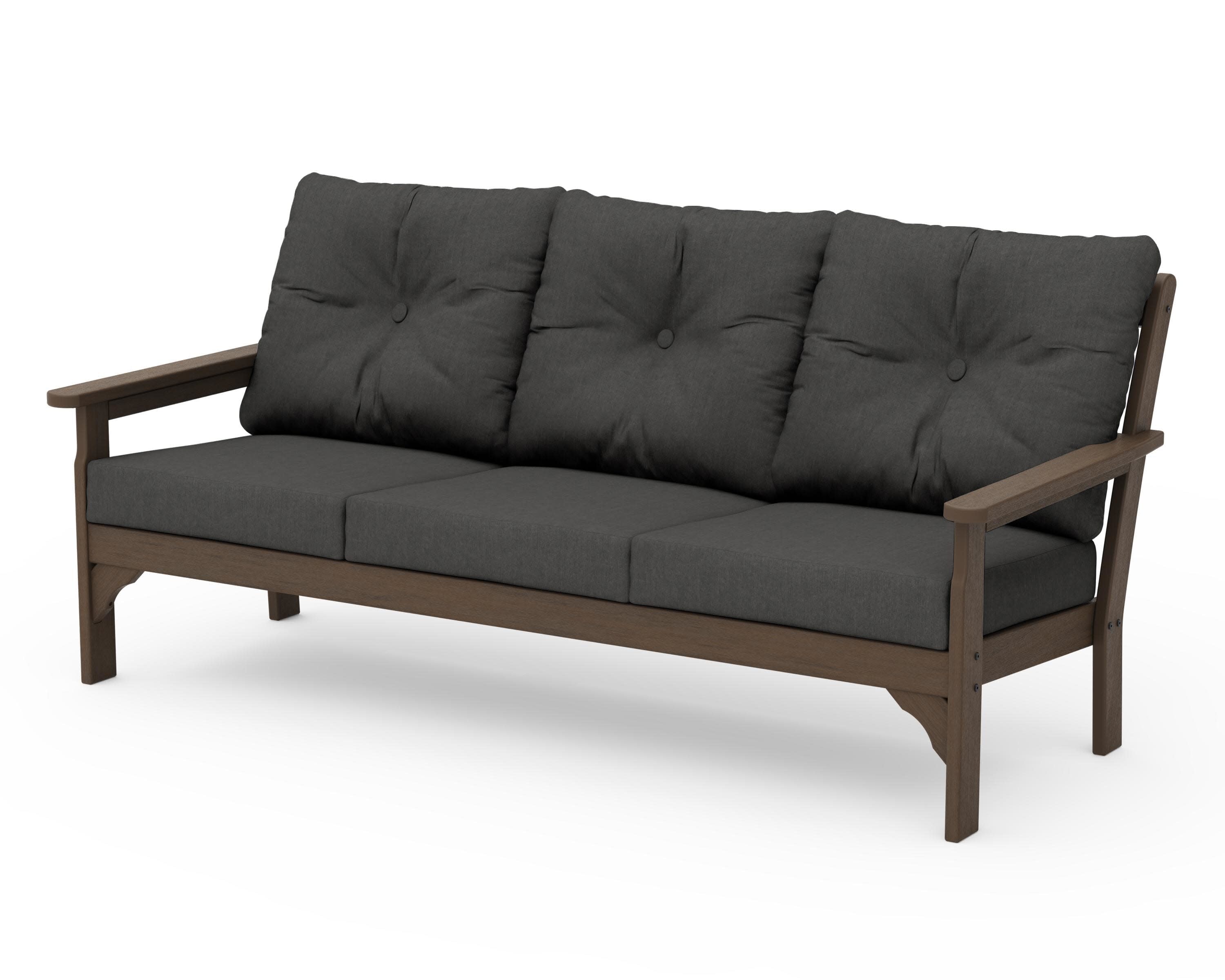 Vineyard Deep Seating Sofa in Kona / Spectrum Carbon