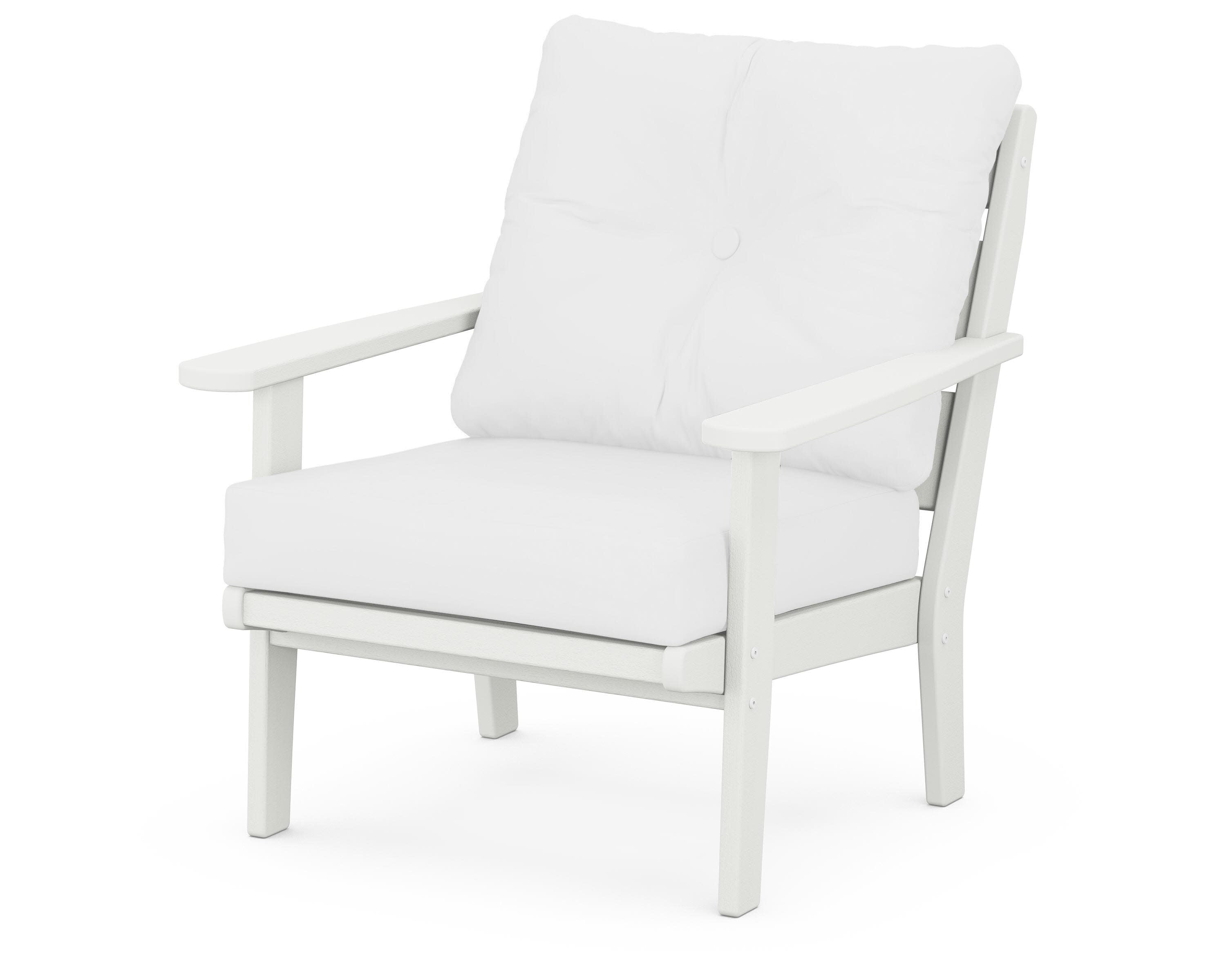 Lakeside Deep Seating Chair in Vintage White / Natural