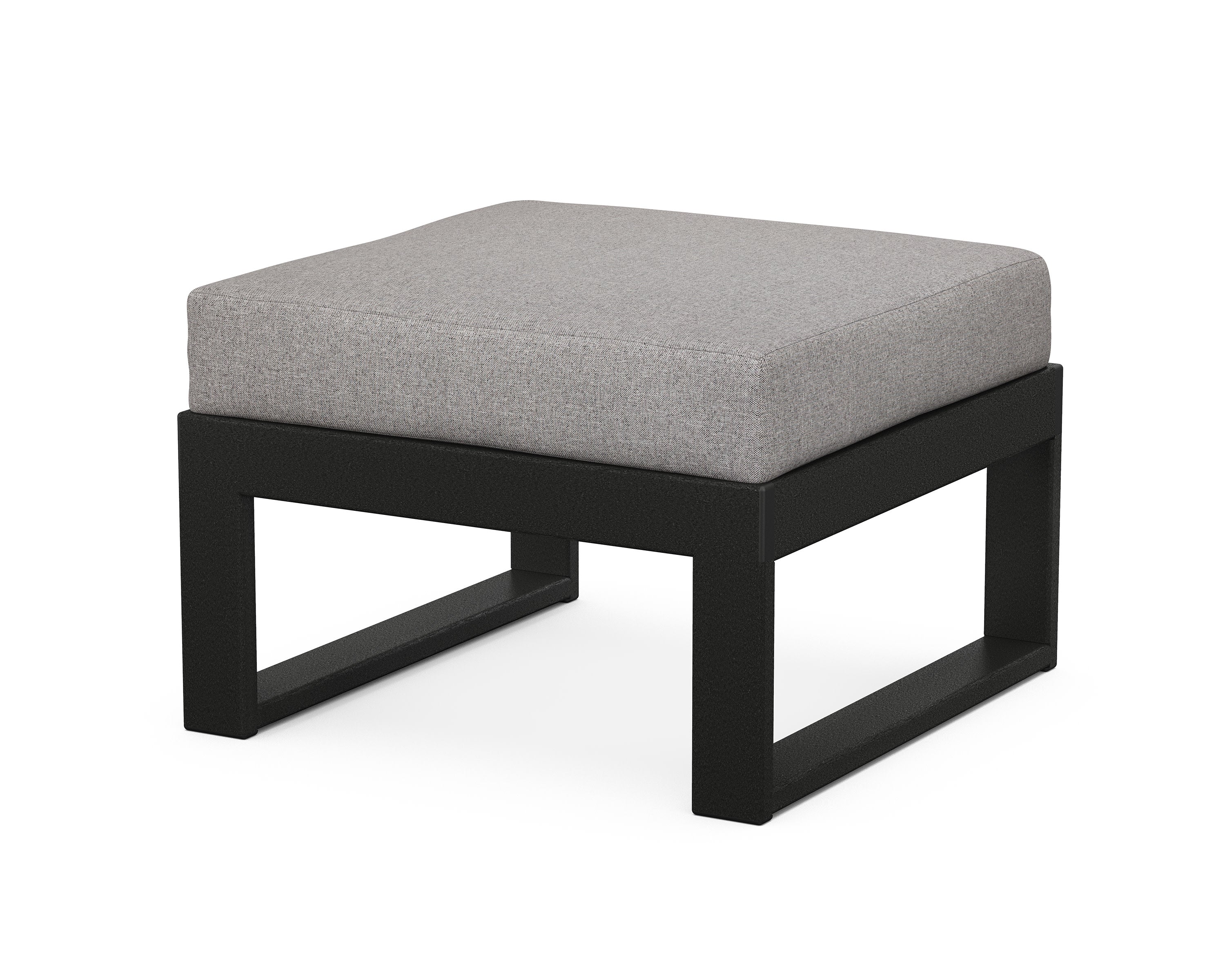 Modular Ottoman - Modern in Black / Grey Mist