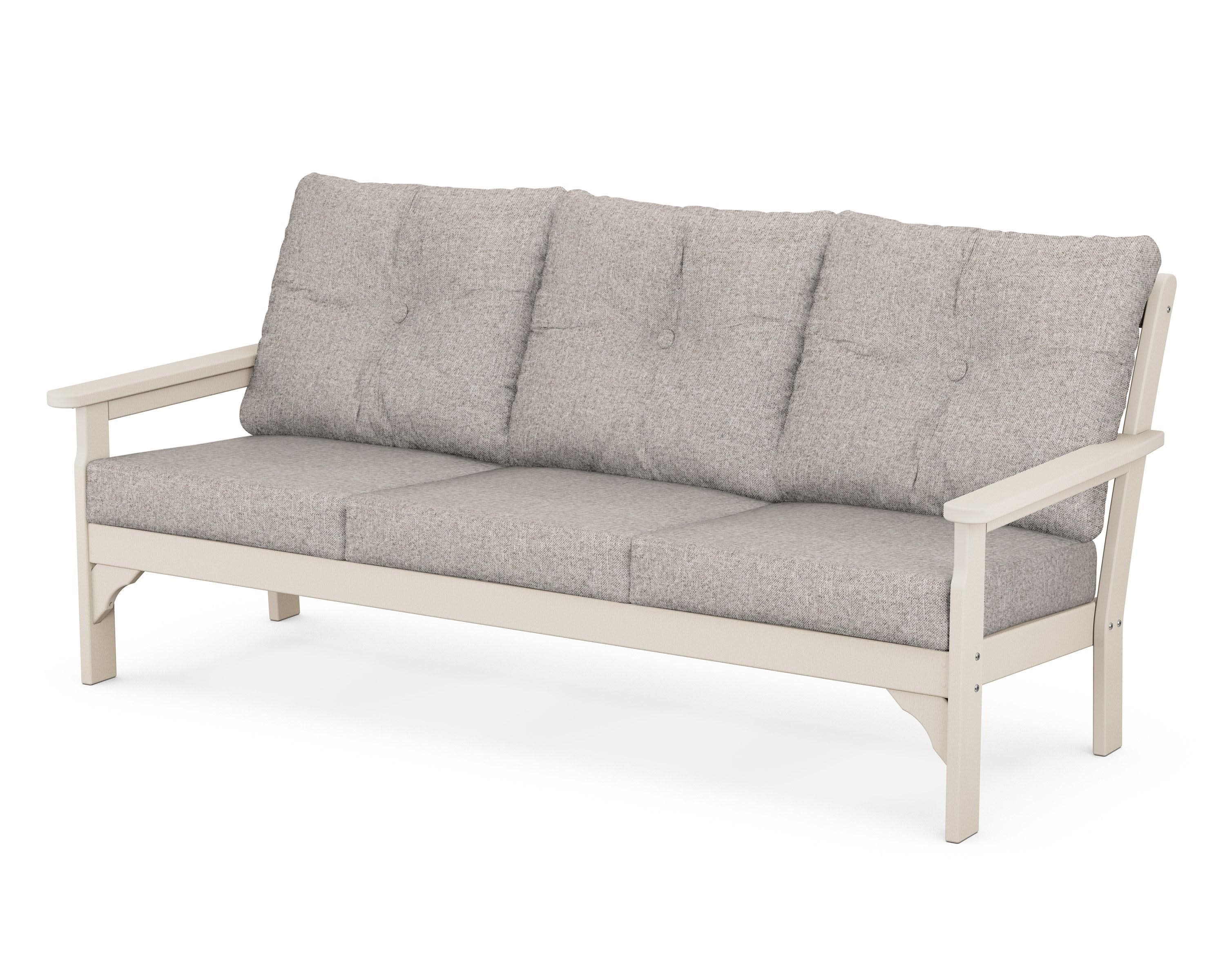 Vineyard Deep Seating Sofa in Sand / Weathered Tweed
