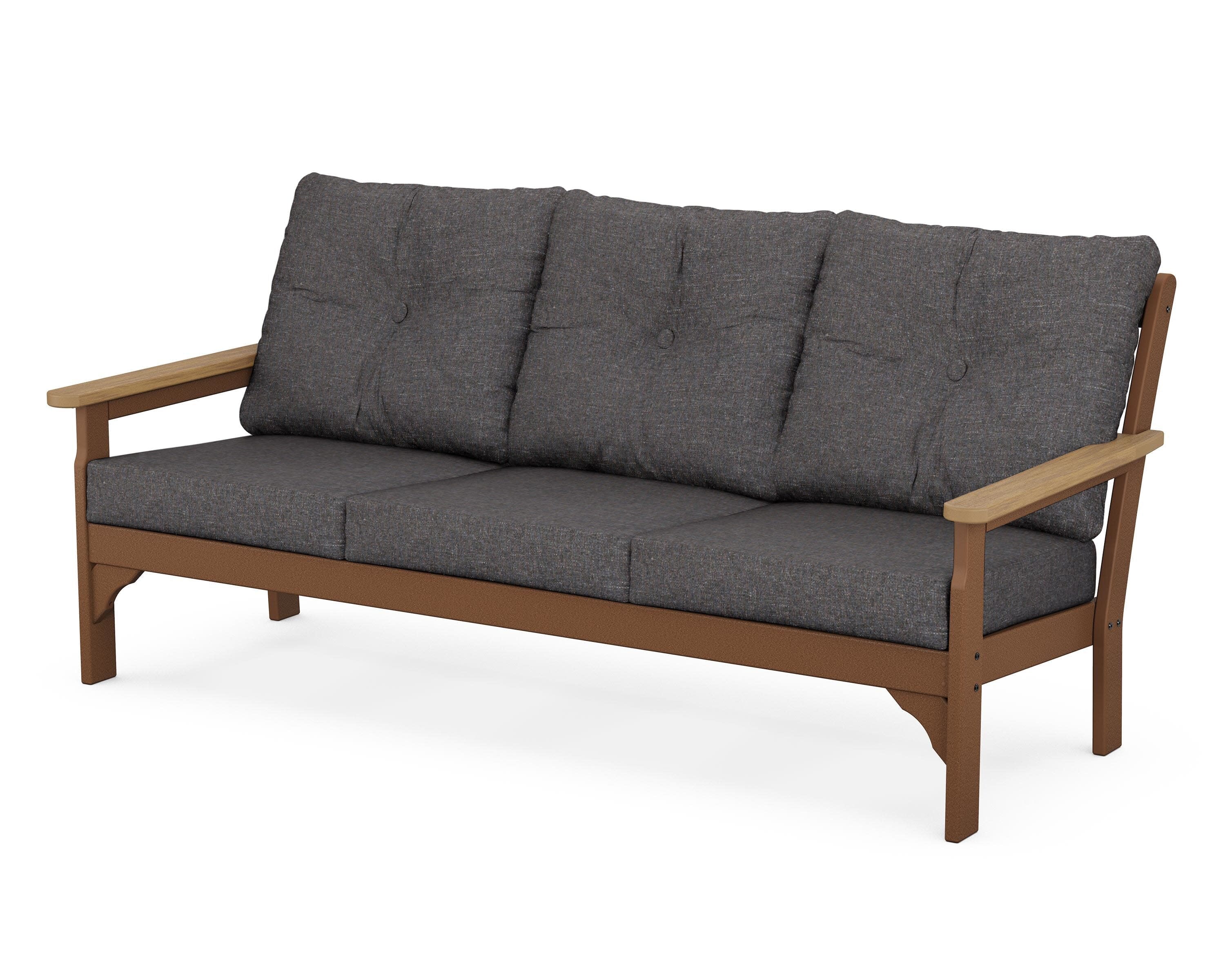 Vineyard Deep Seating Sofa in Teak / Natural / Ash Charcoal