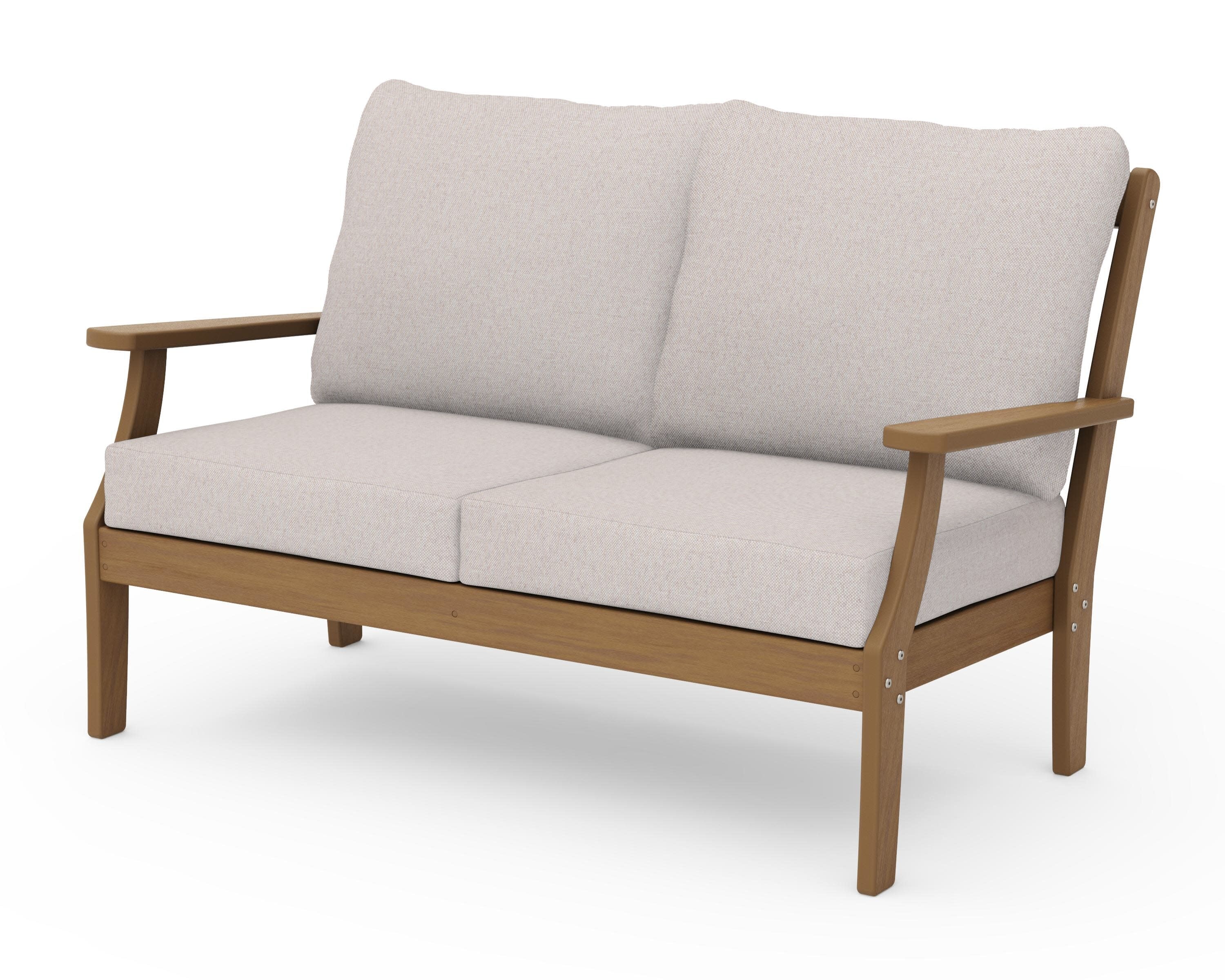 Braxton Deep Seating Loveseat in Natural / Dune Burlap