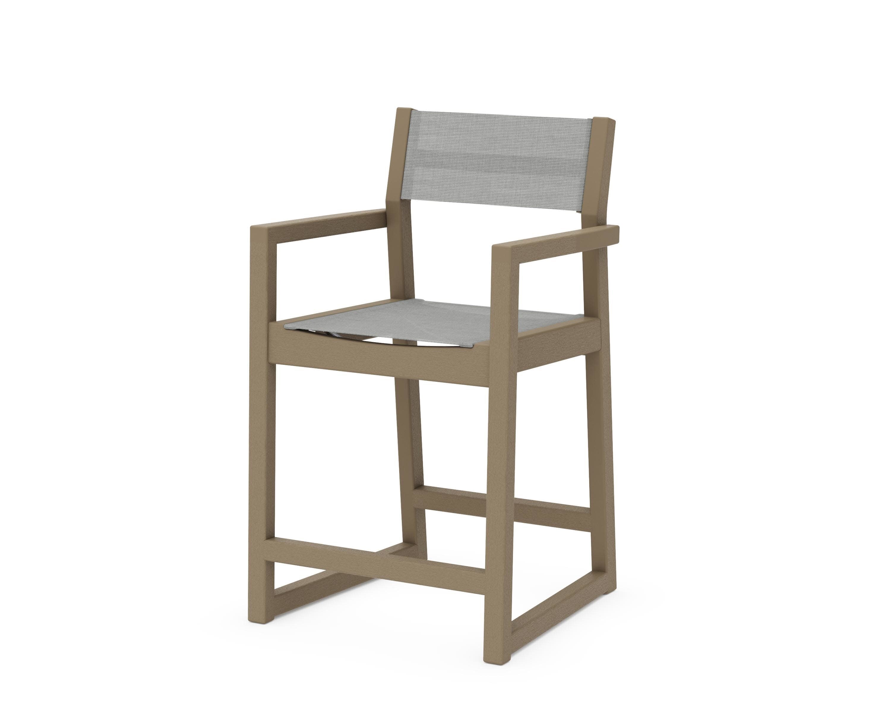 EDGE Sling Counter Arm Chair in Vintage Sahara / Metallic Sling