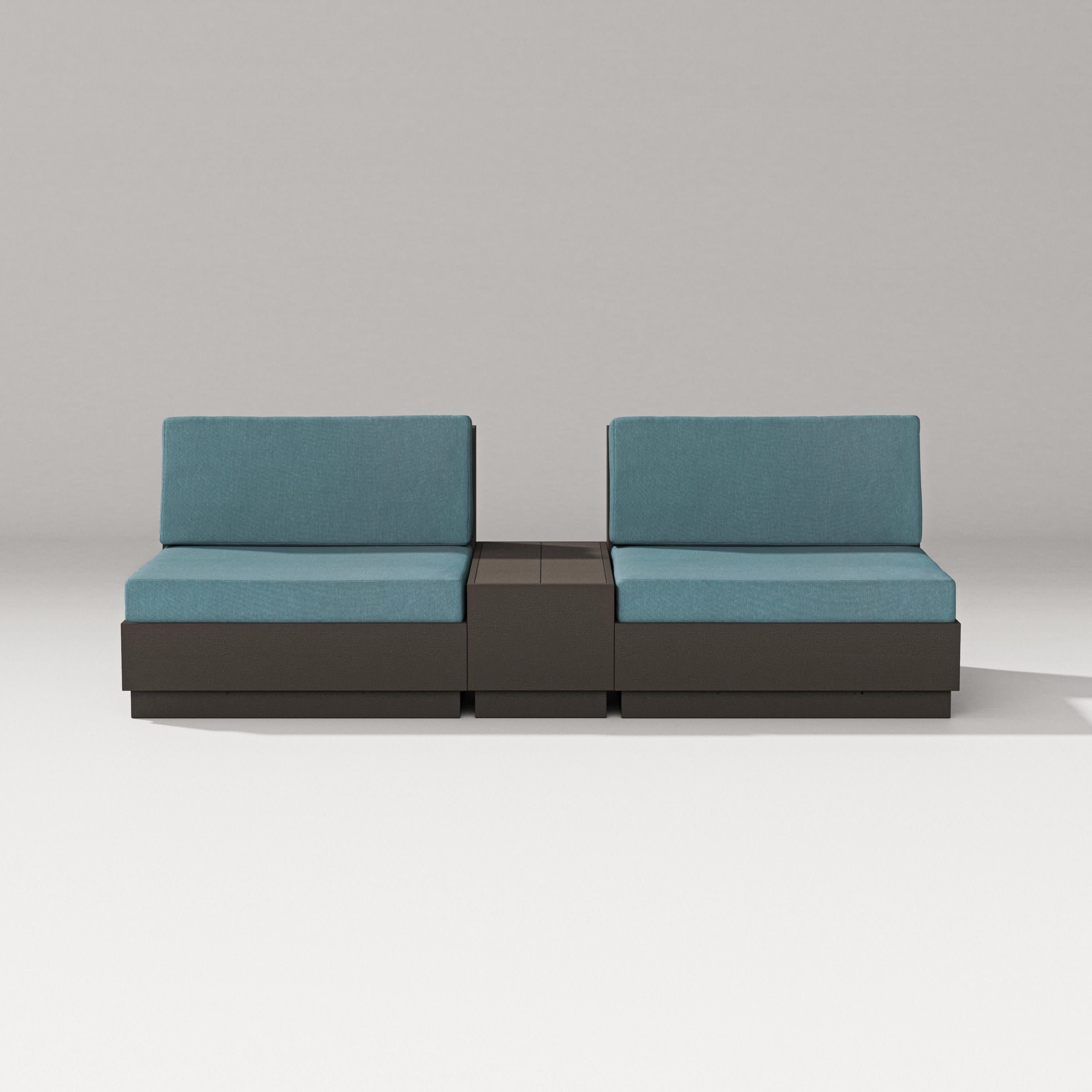 Elevate Lounge Chair Set in Vintage Coffee / Ocean Teal