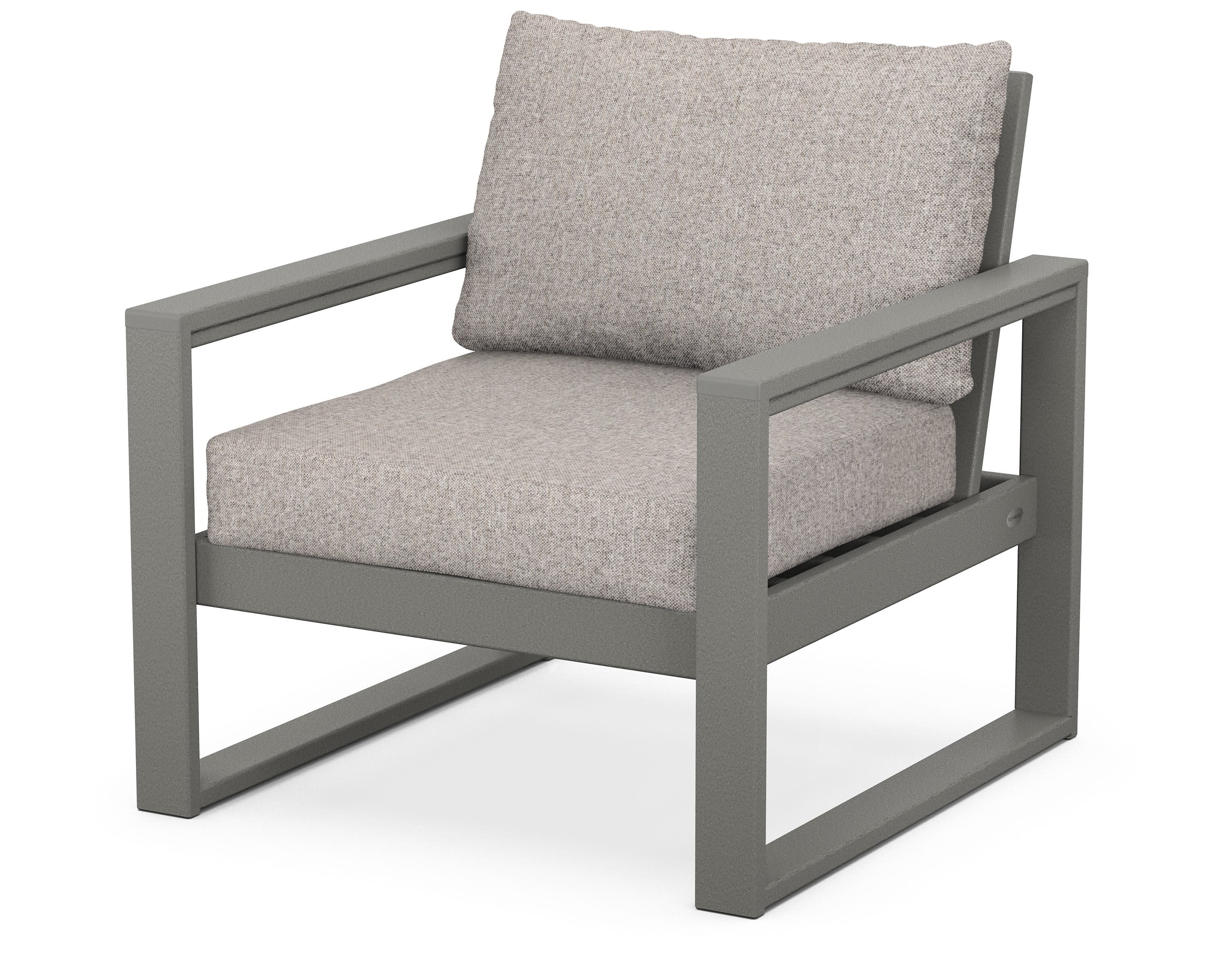 EDGE Club Chair in Slate Grey / Weathered Tweed