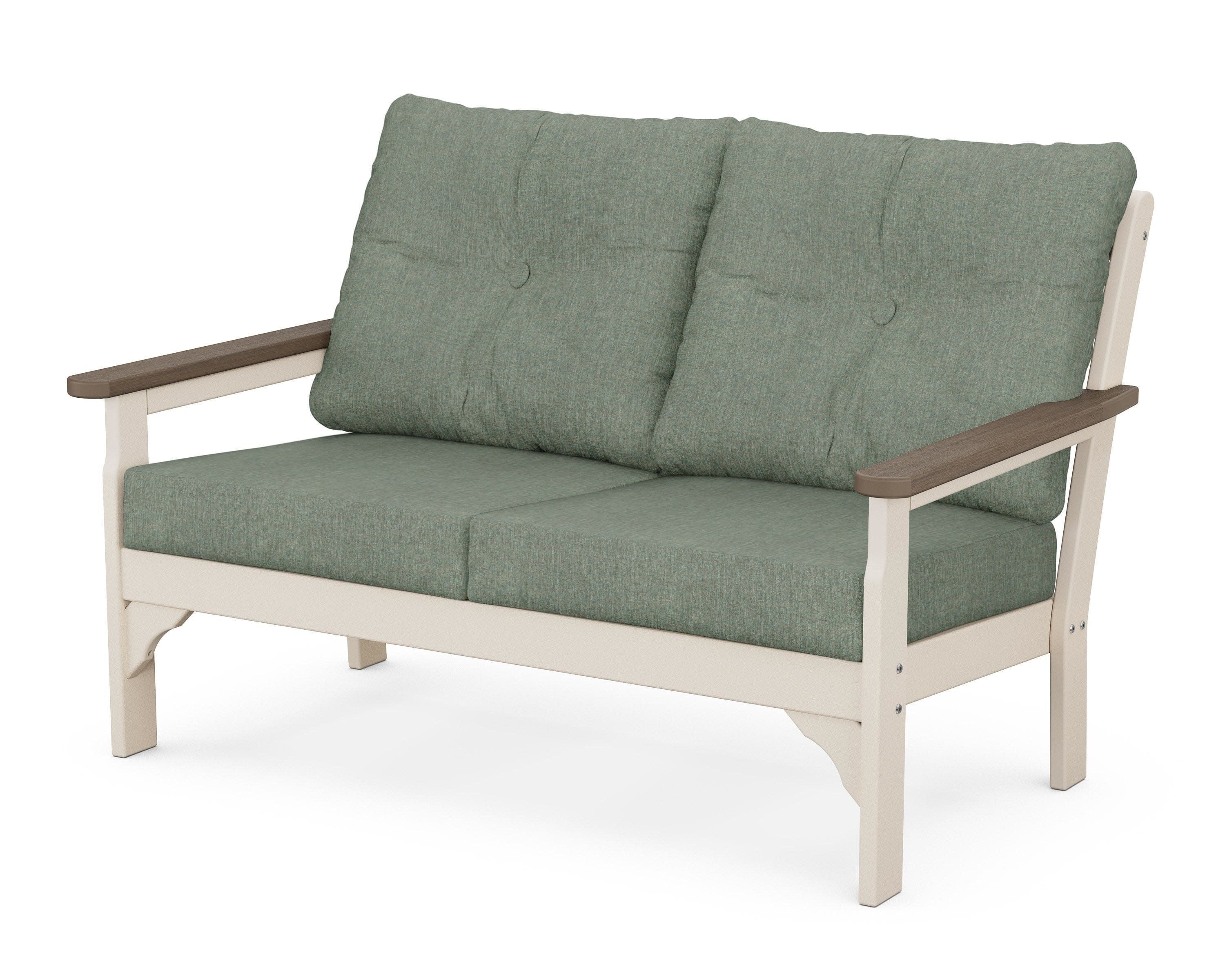 Vineyard Deep Seating Loveseat in Sand / Kona / Cast Sage