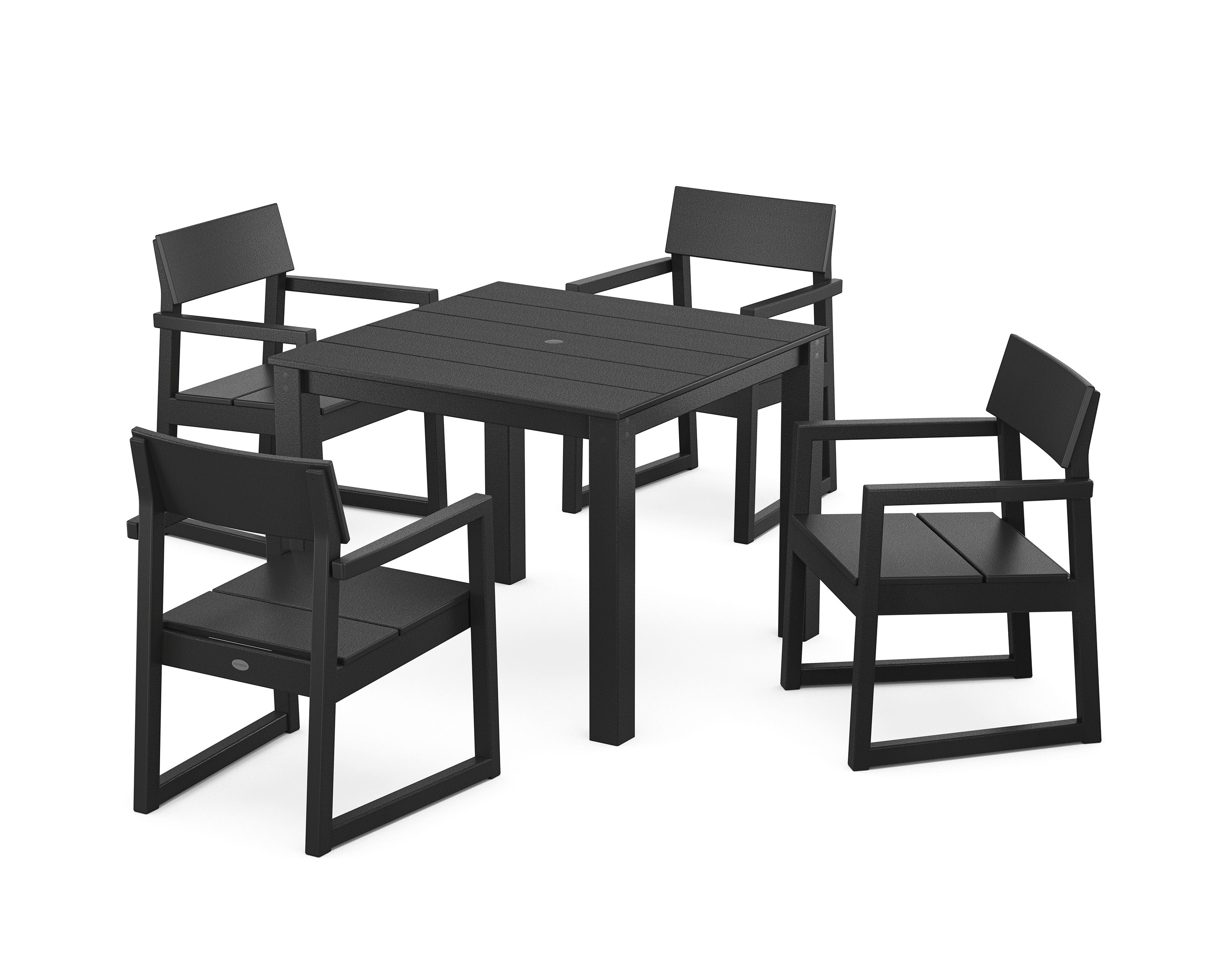 EDGE 5-Piece Parsons Dining Set in Black