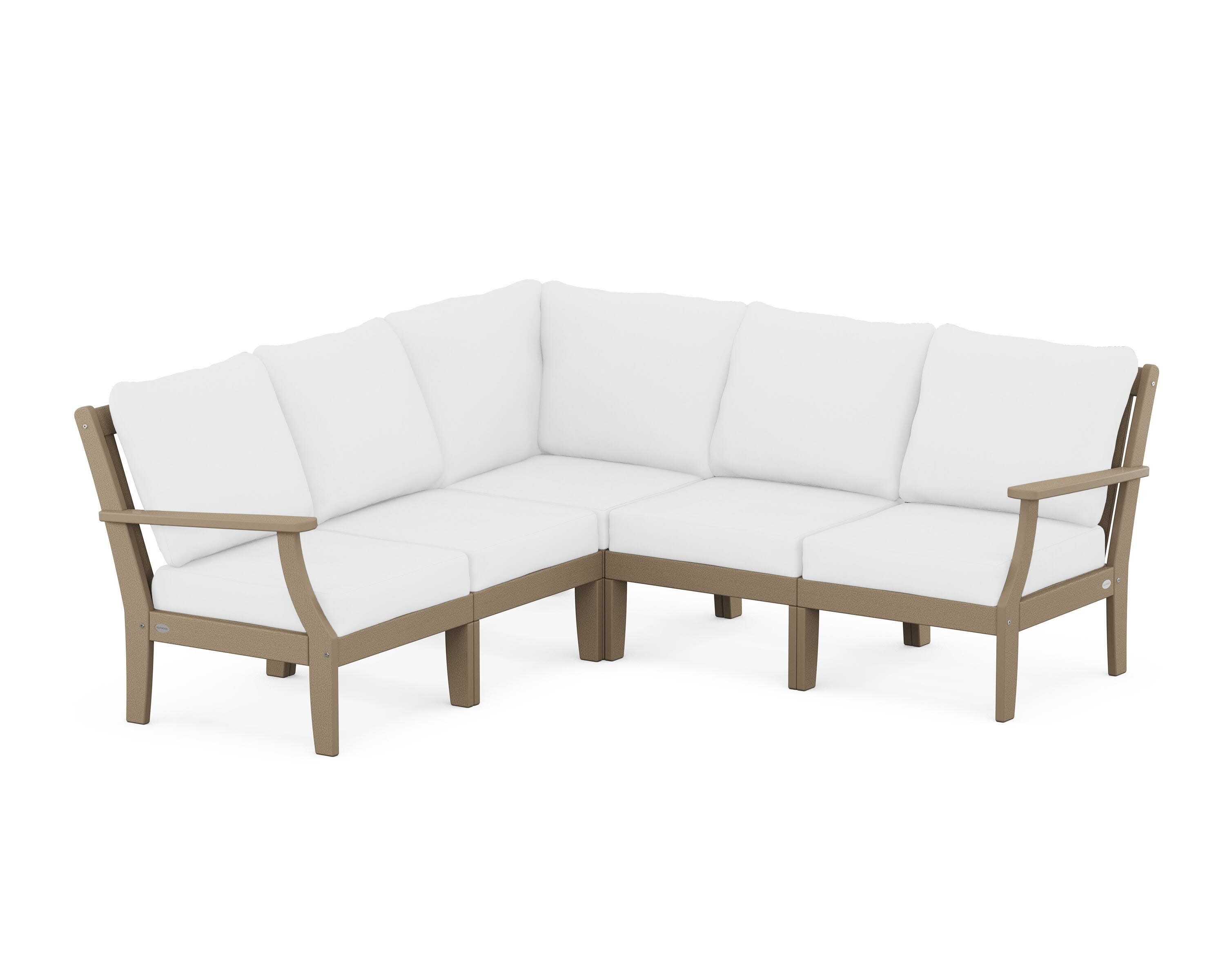 Braxton Modular 5-Piece Deep Seating Set in Vintage Sahara / Natural