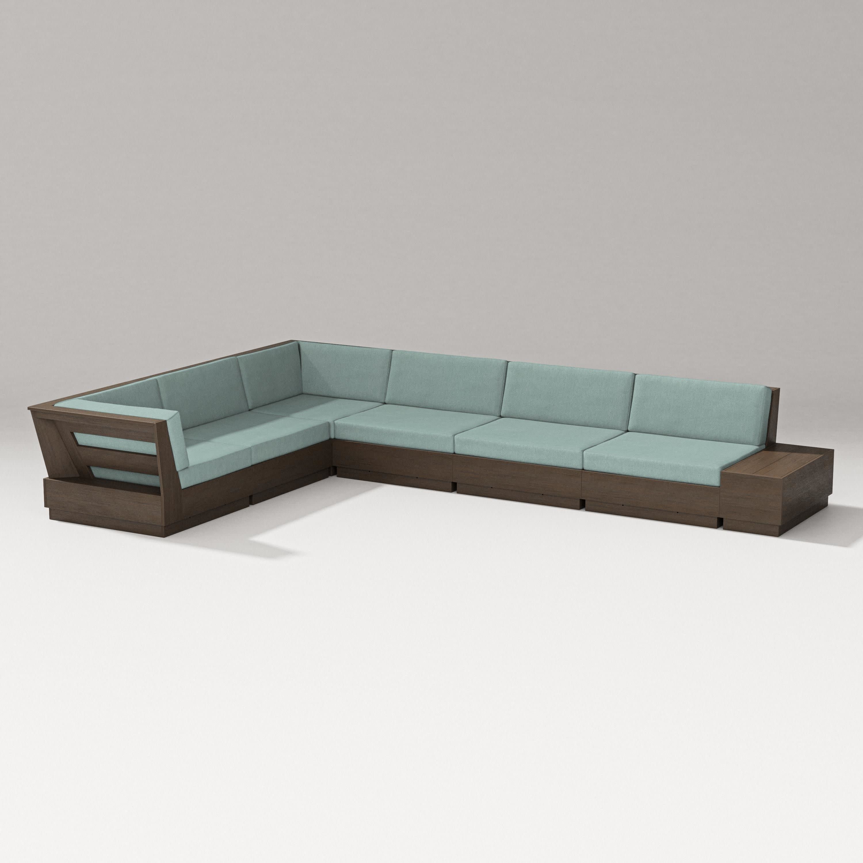 Elevate 7-Piece Corner Sectional in Kona / Glacier Spa