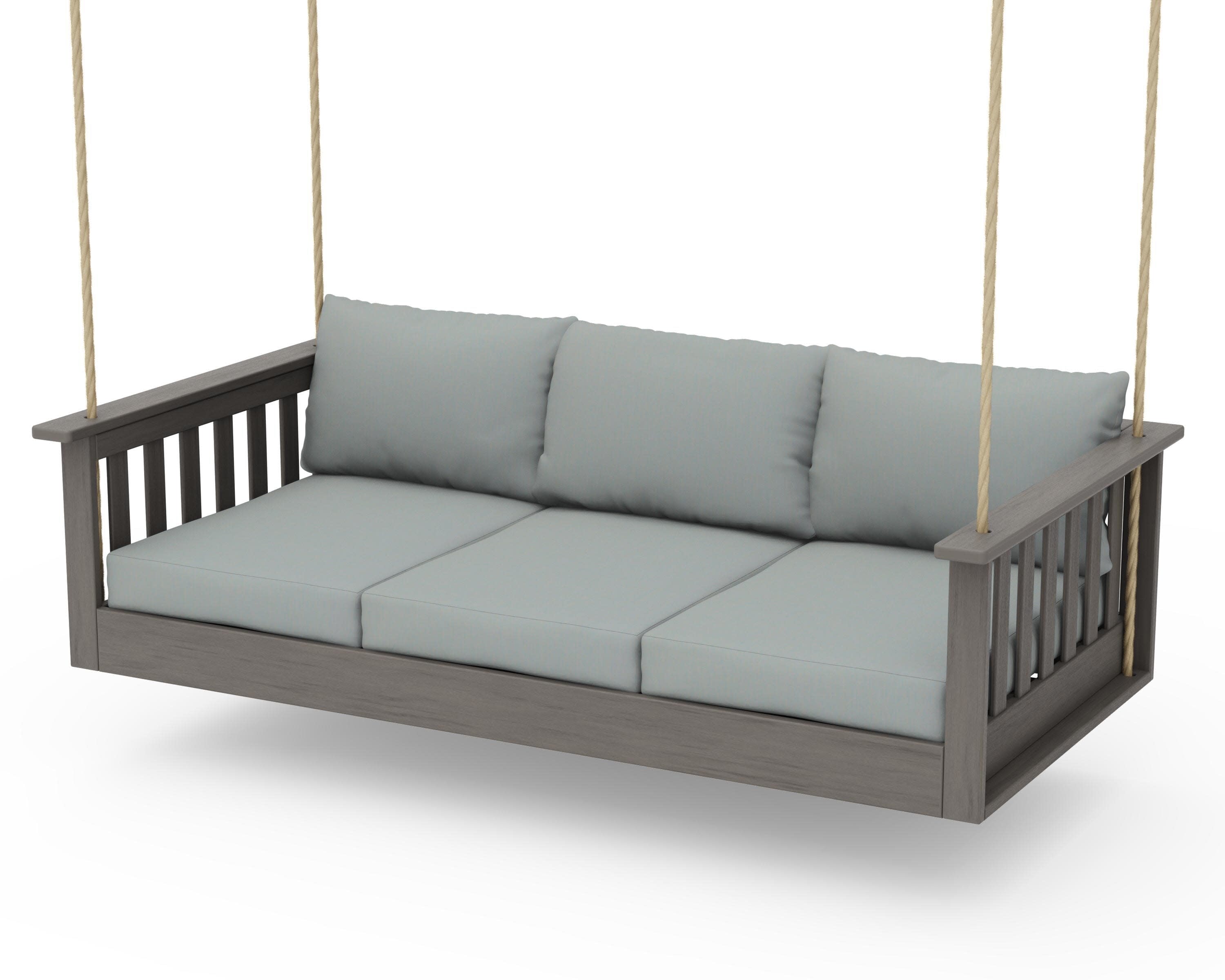 Vineyard Daybed Swing in Driftwood / Spa