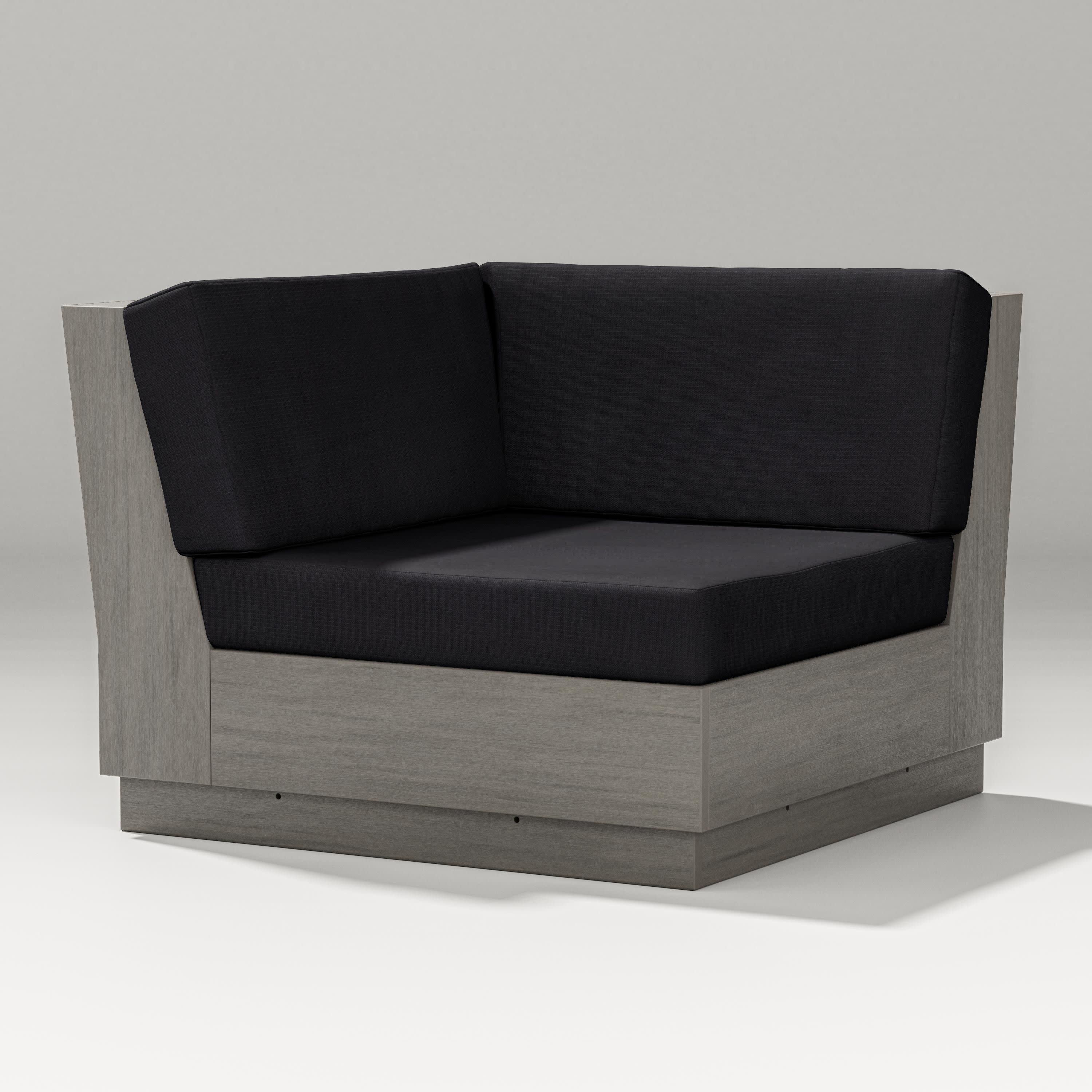 Elevate Modular Corner Chair in Driftwood / Midnight Linen