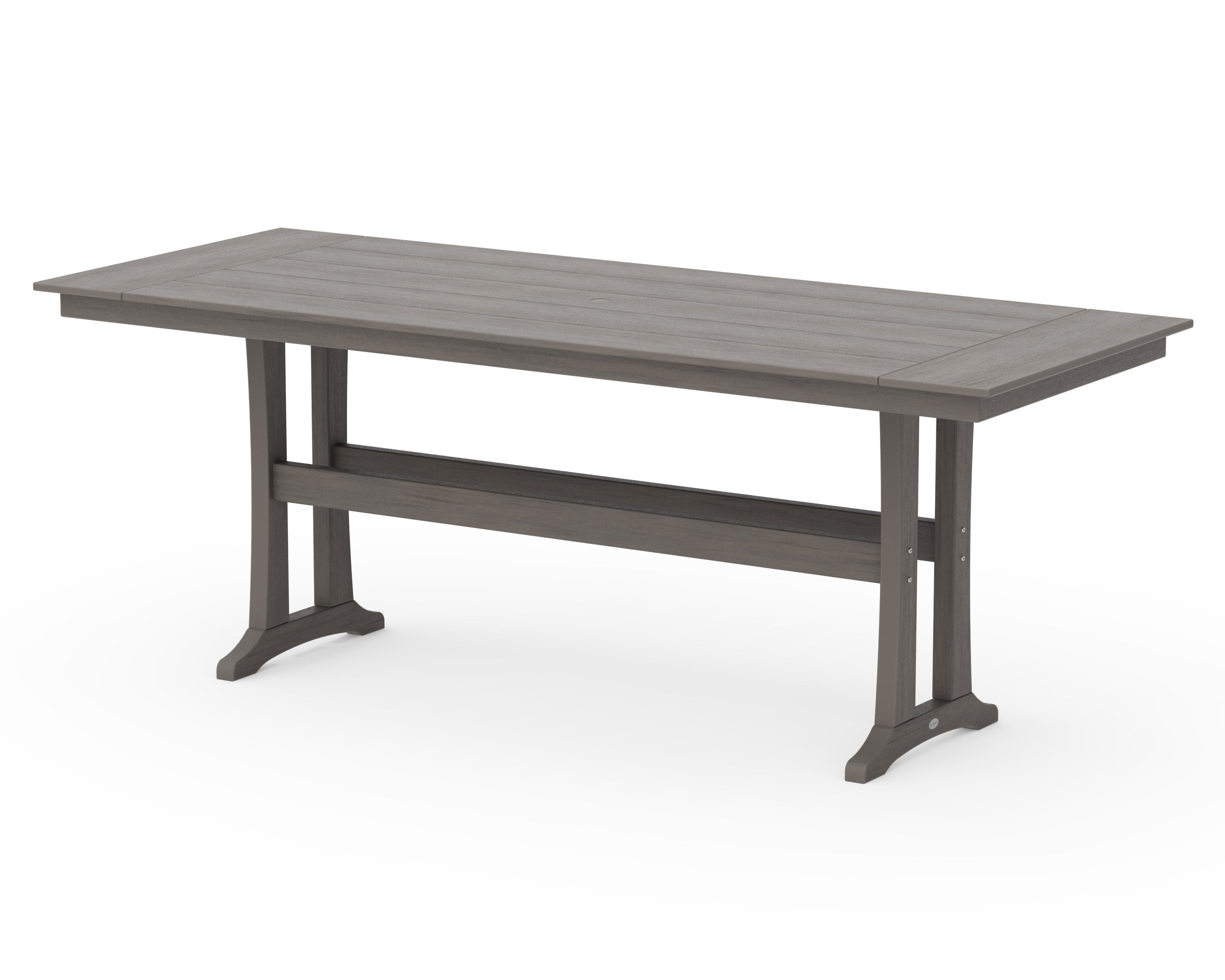 Farmhouse Trestle 38" x 96" Counter Table in Driftwood