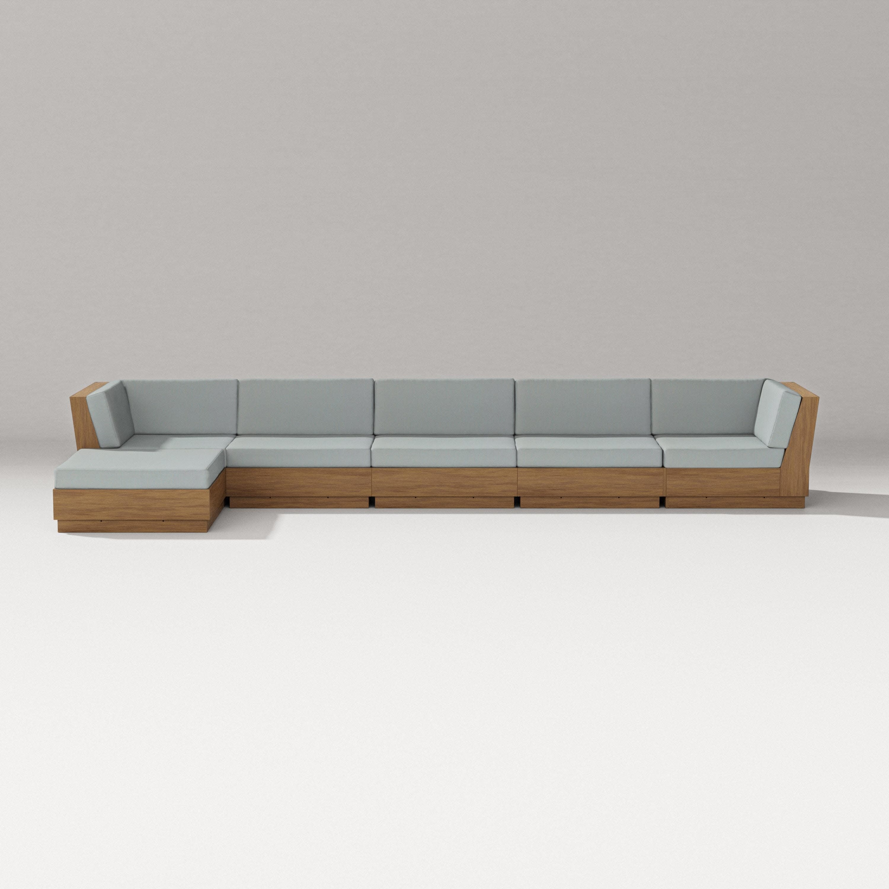 Elevate 6-Piece Chaise Sectional in Natural / Spa