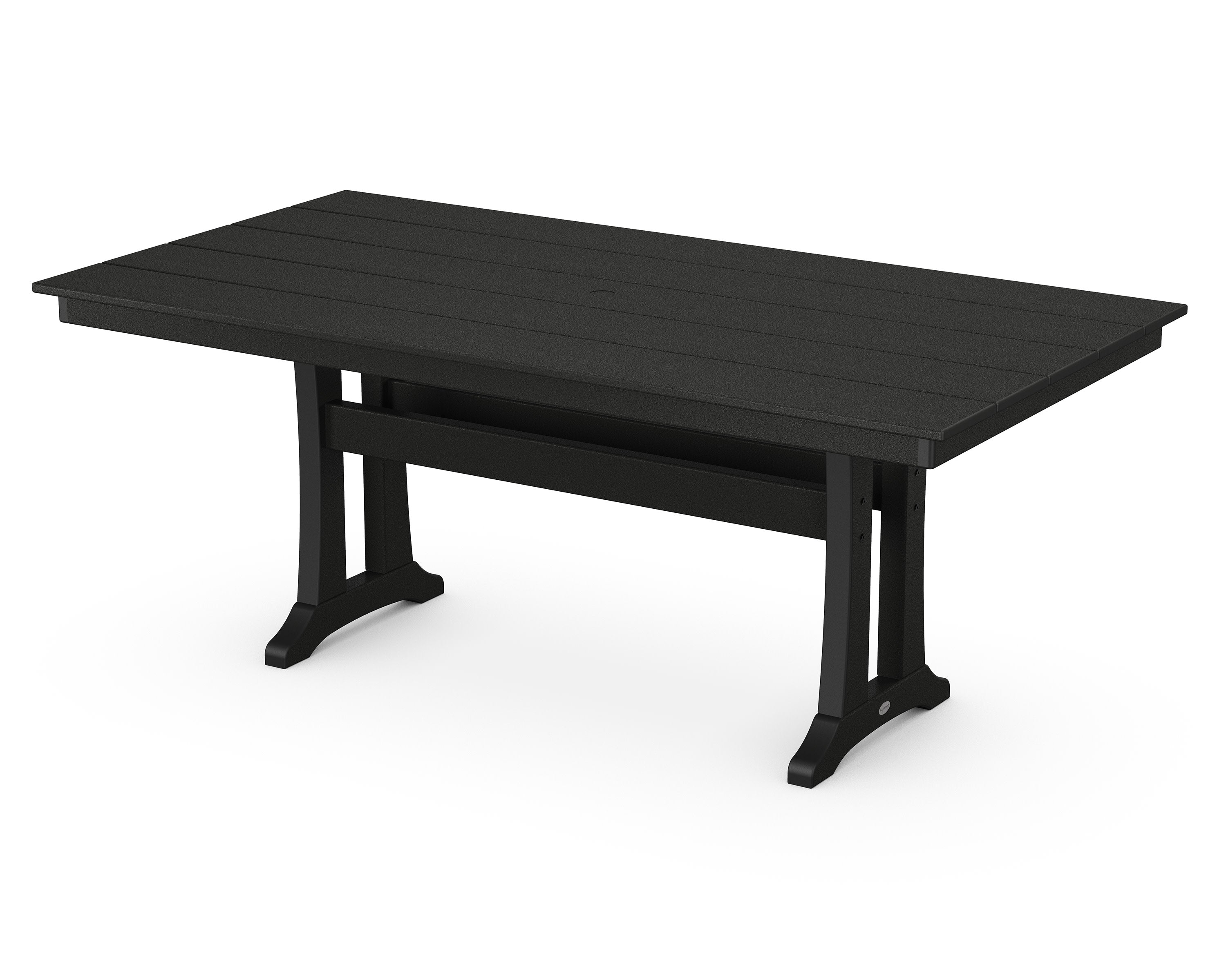 Farmhouse Trestle 37" x 72" Dining Table in Black